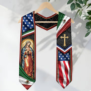 Mexican American Graduation Stole - Mexico USA Flag Dual Heritage Sash
