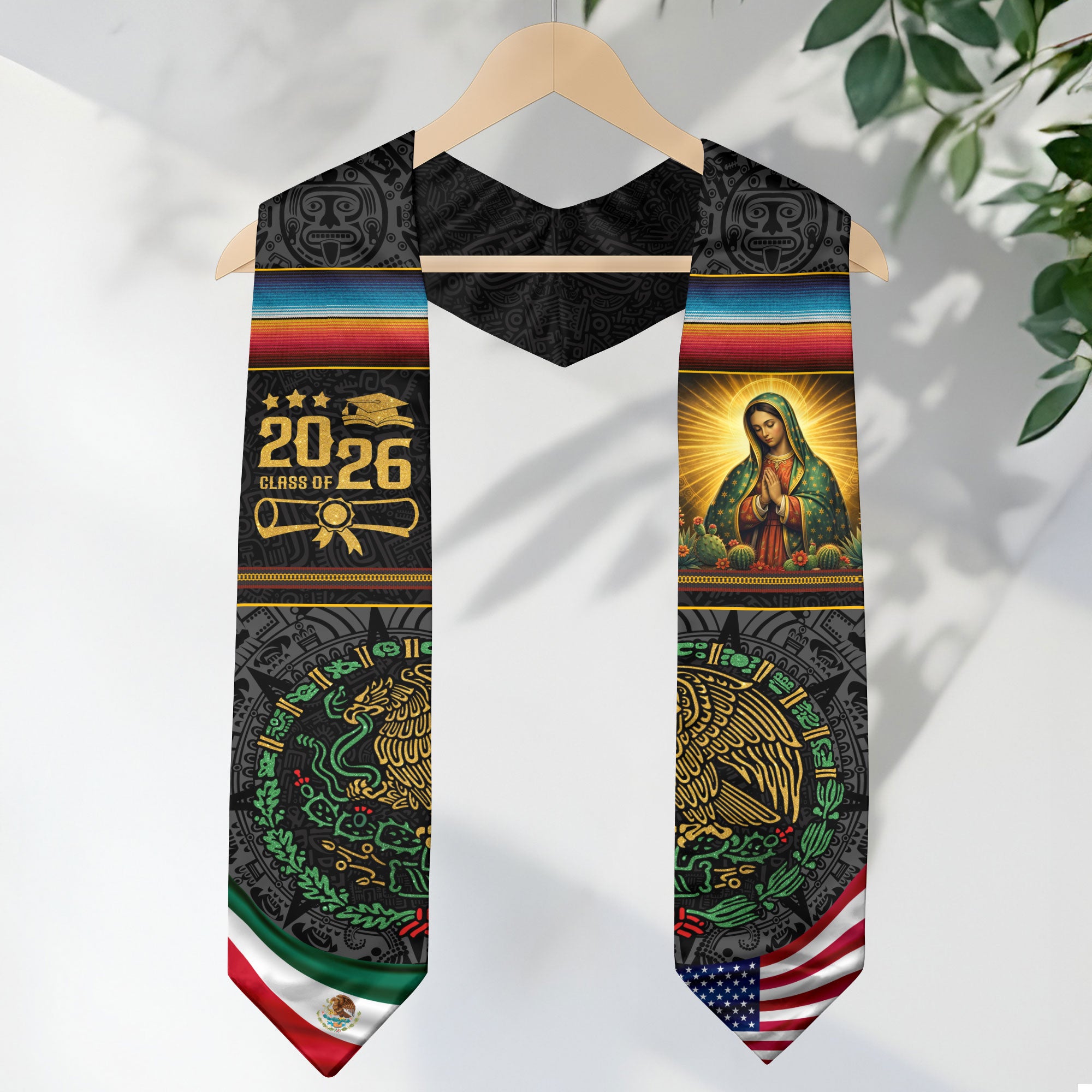 Mexican Graduation Stole 2026, Graduation Sash Mexico, Mexican Flag Graduation Stoles, Mexican Stole for Graduation