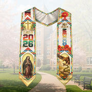 Mexican Graduation Stole 2026 Guadalupe Cross Eagle Snake Serape Sash