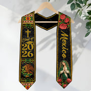 Our Lady of Guadalupe Graduation Stole 2026 - Mexican Heritage Graduation Sash