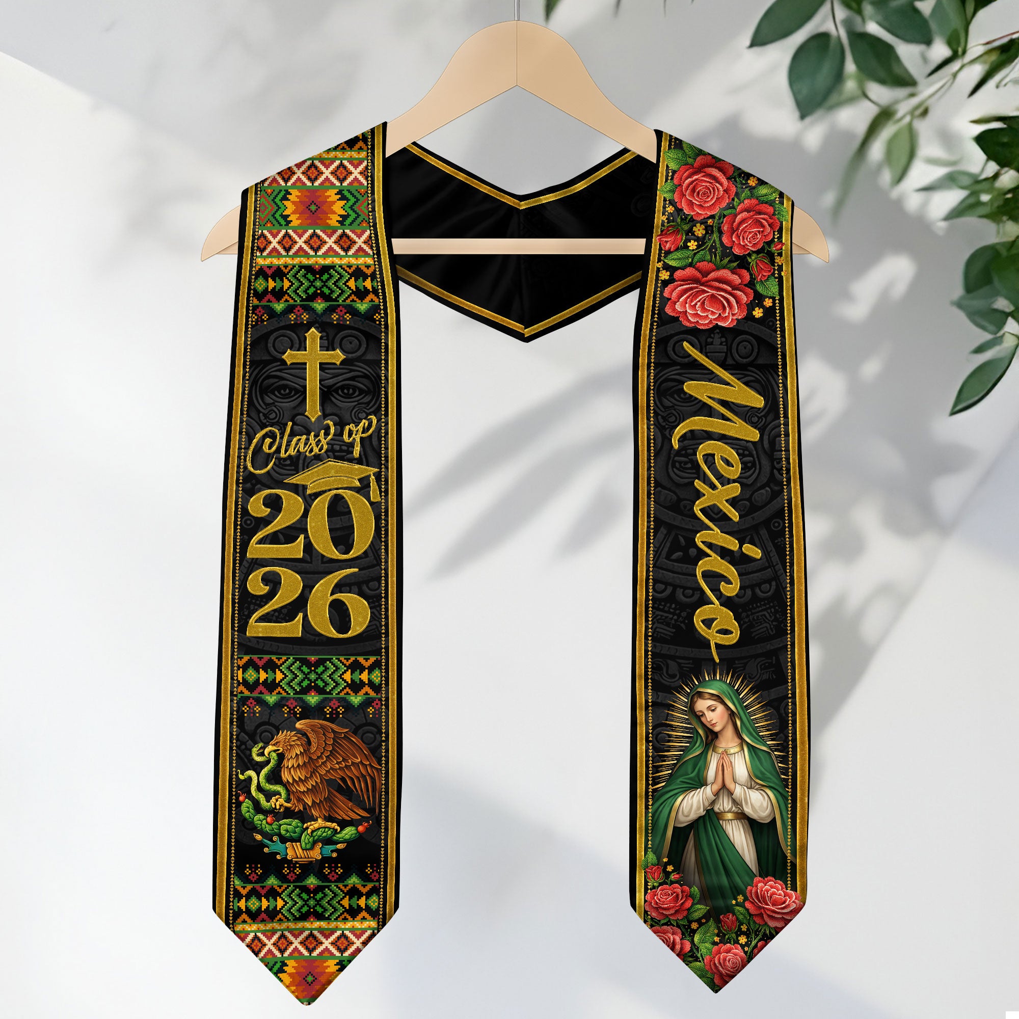 Our Lady of Guadalupe Graduation Stole 2026 - Mexican Heritage Graduation Sash