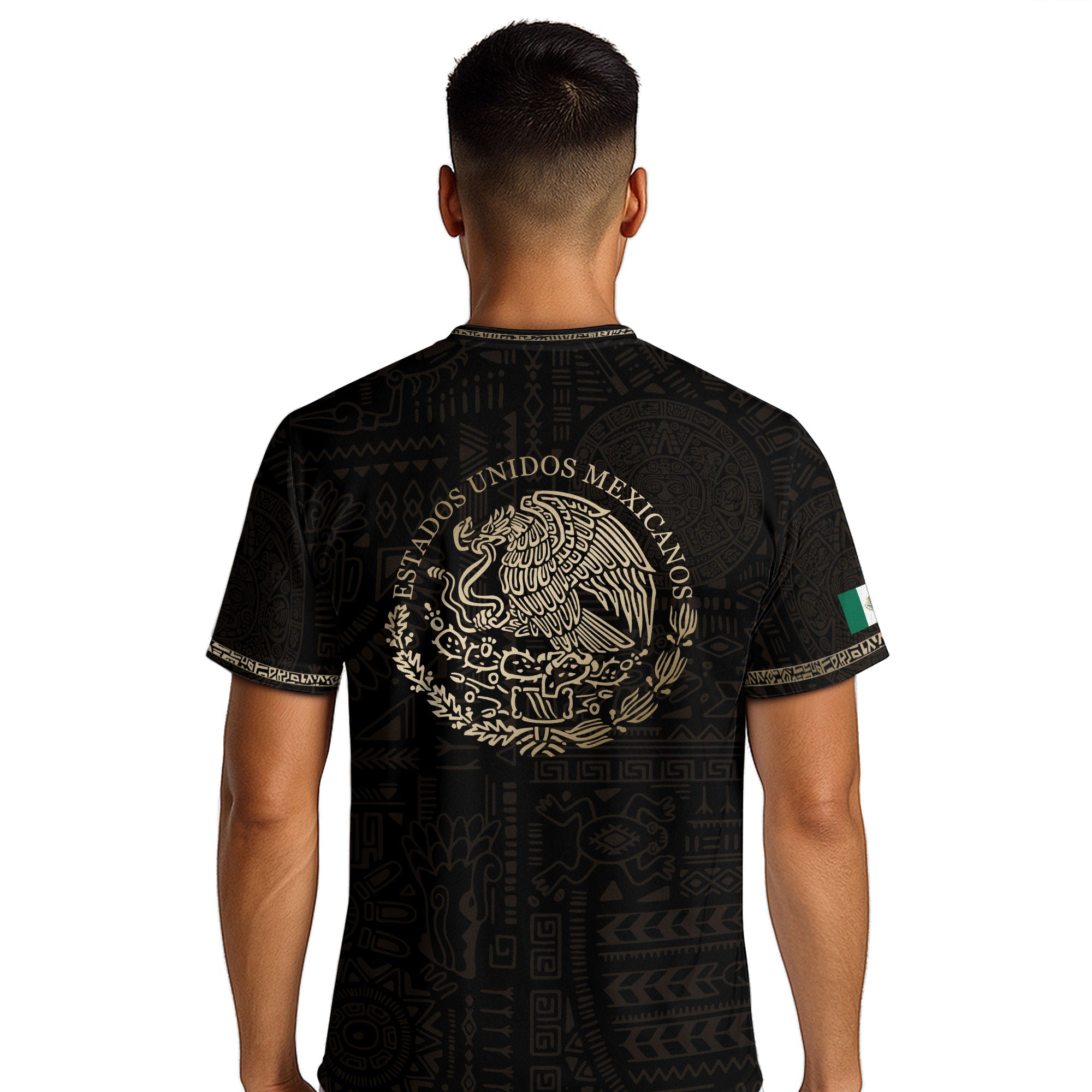 Mexico National Pride Soccer Jersey Black Gold, Cultural Identity Collection
