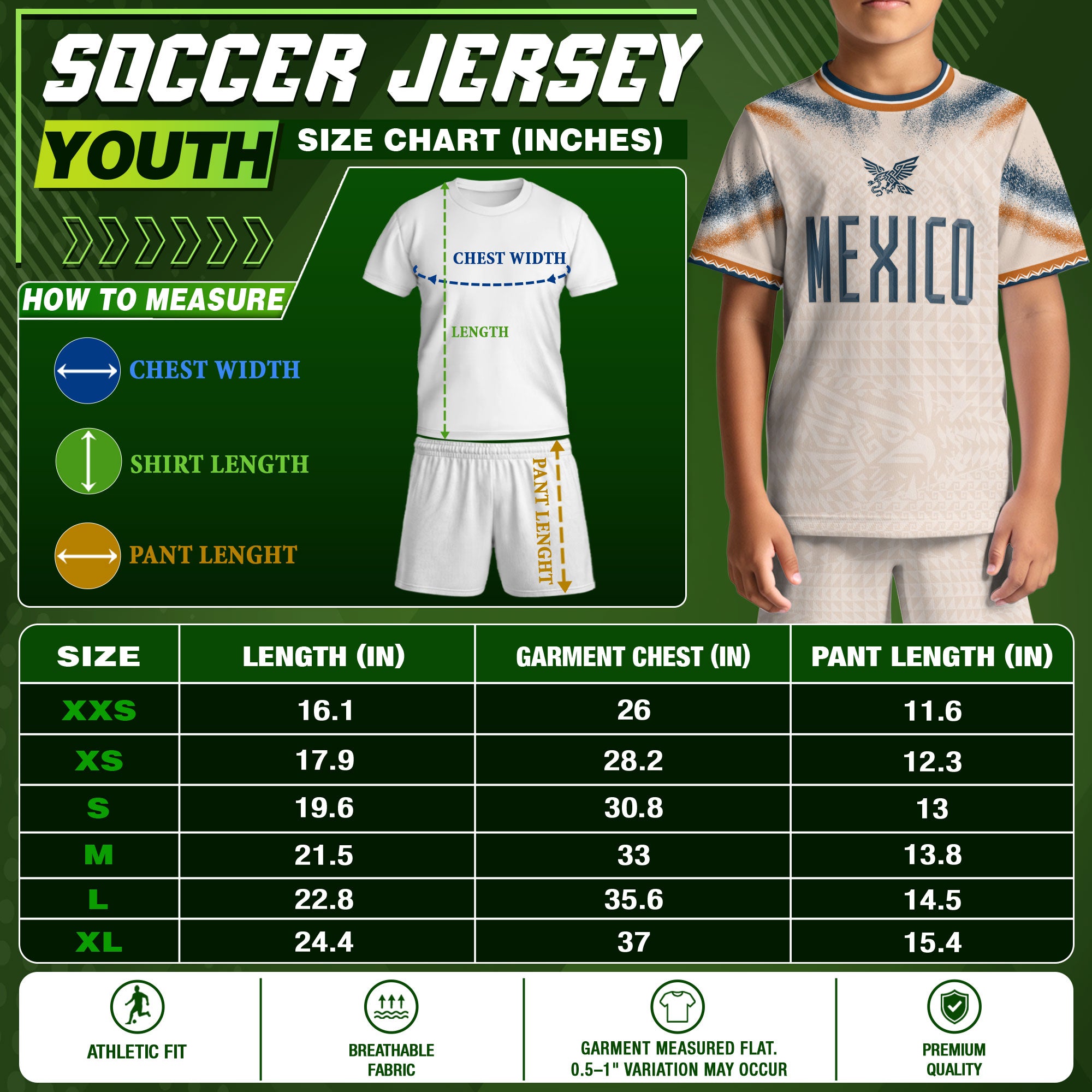 Mexico Soccer Jersey Kids Aztec Eagle Cream Beige Youth Football Shirt Training Apparel