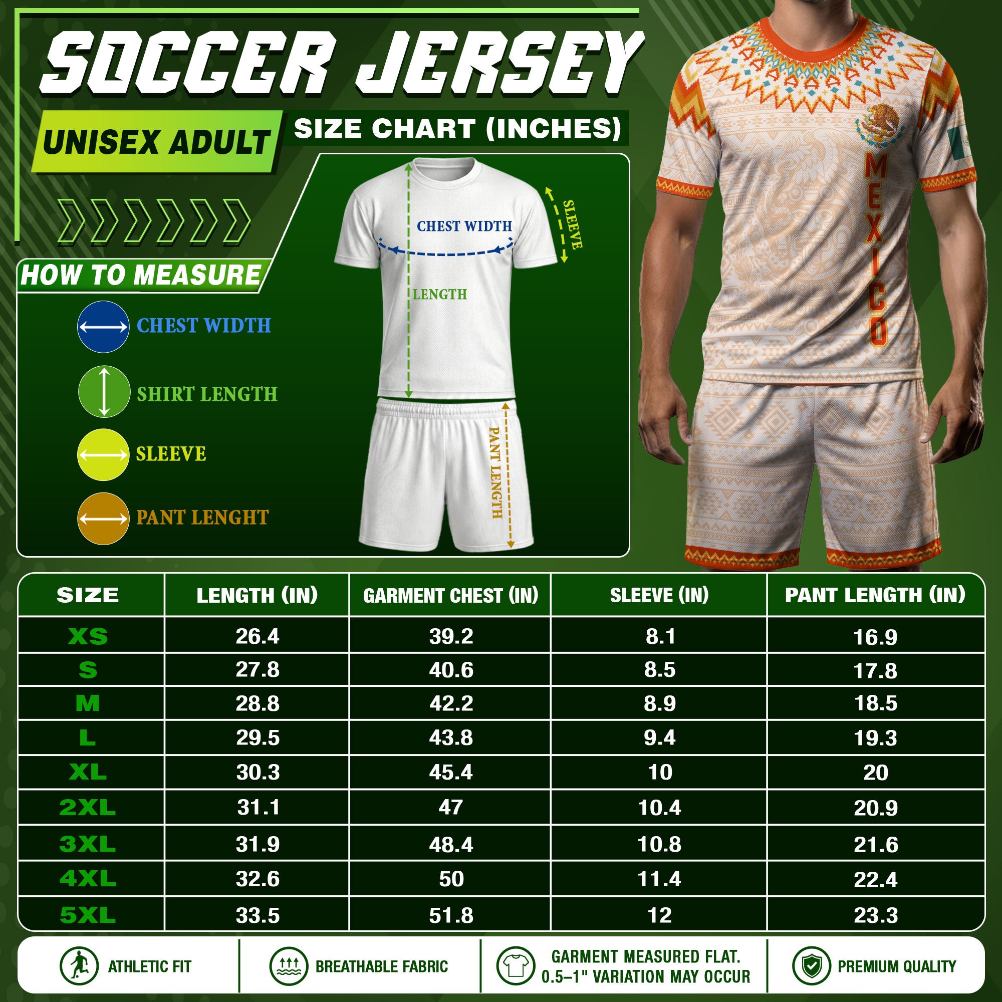 Mexico Cream Orange Heritage Soccer Jersey, Aztec Pattern Mexican Roots Design Jersey For Men