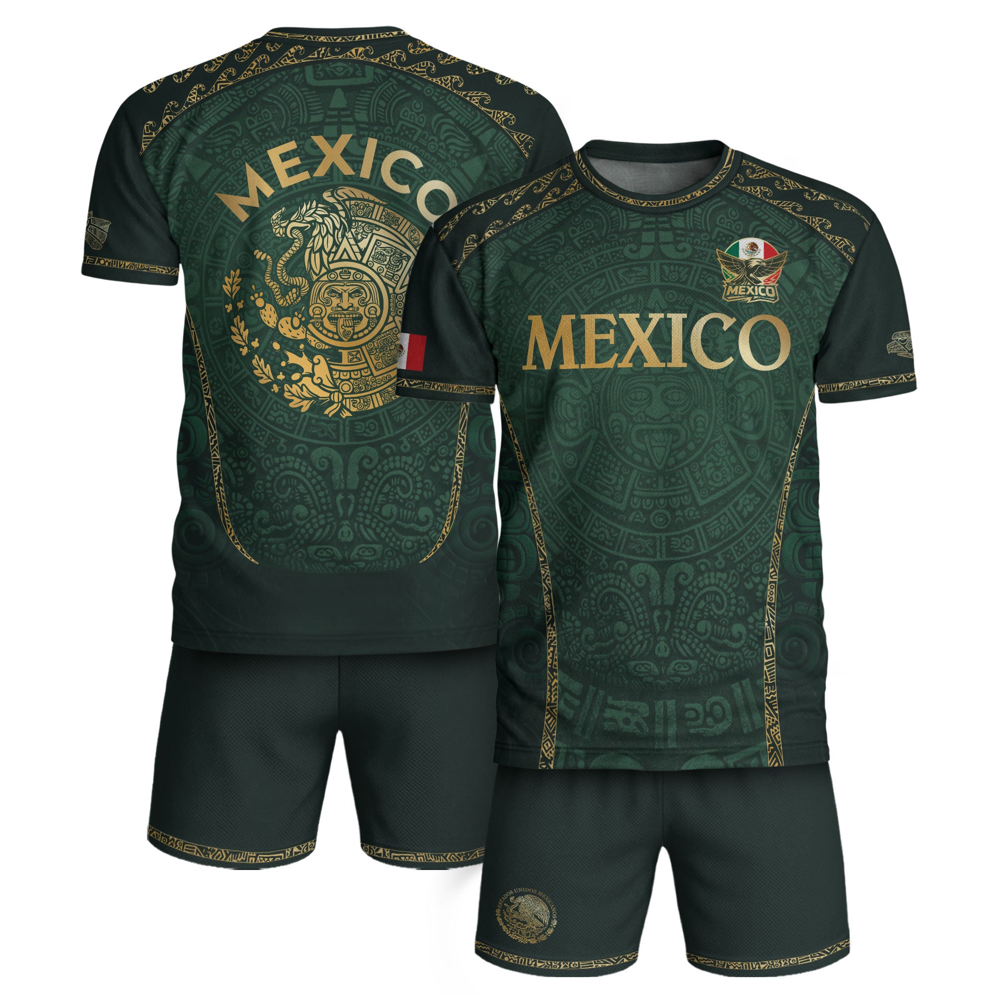 Mexico National Pride Soccer Jersey Gold Green, Culture and Legacy Collection