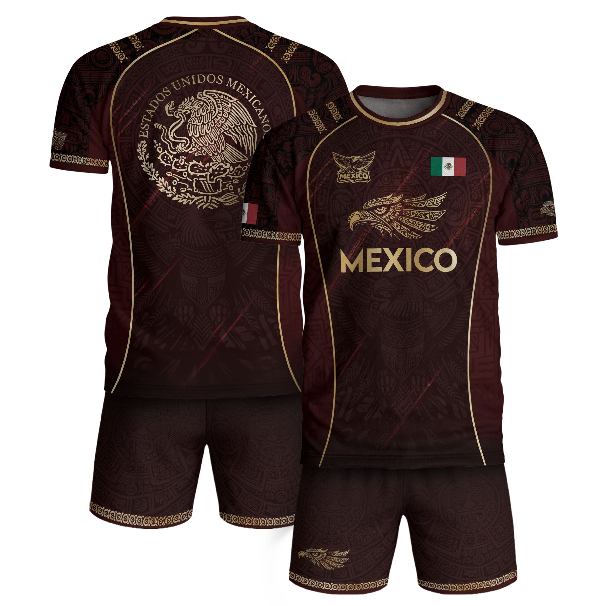 Mexico Cultural Heritage Soccer Jersey Red And Gold, Pride Beyond the Game