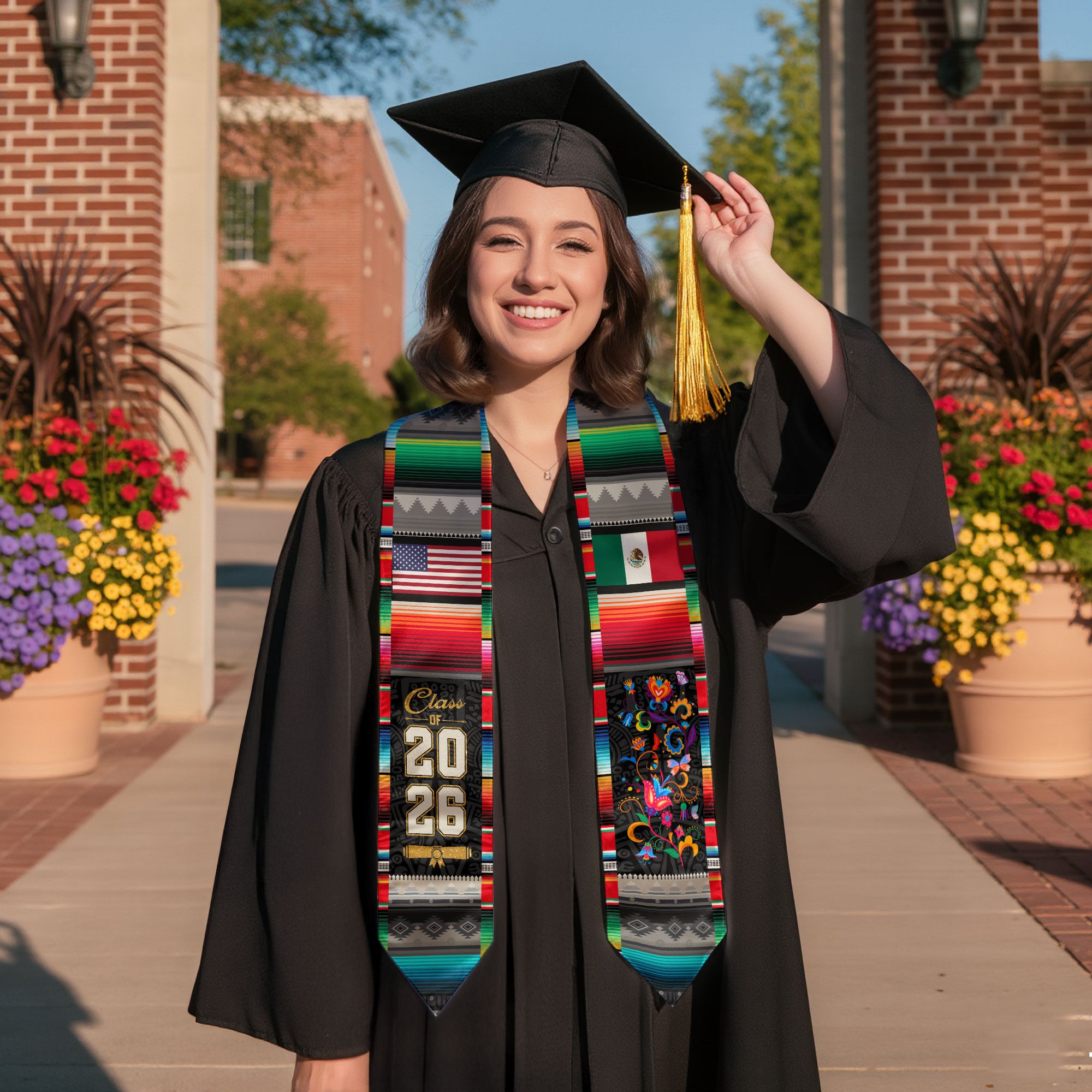 Mexican Stole 2026 Graduation, Mexico Sash for High School and College, Class of 2026