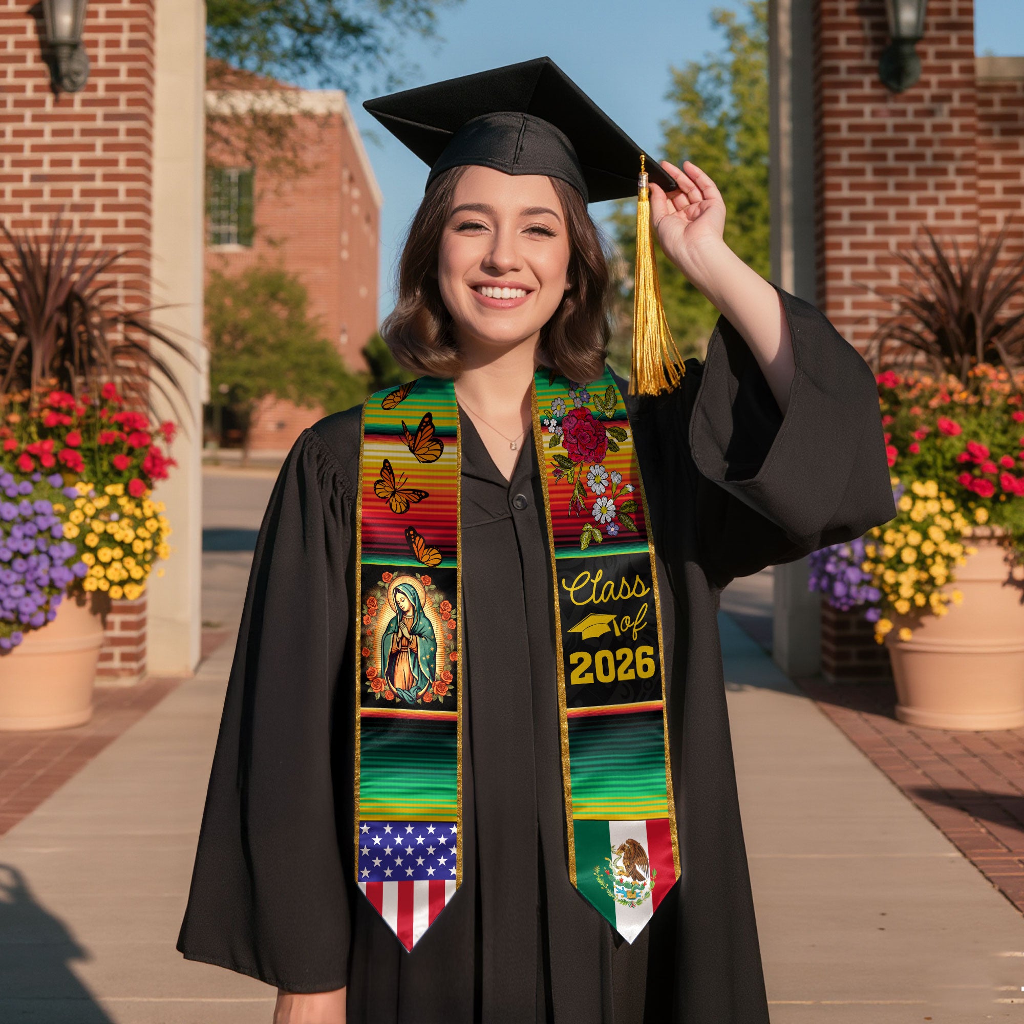Stole Mexican Mexico 2026, Graduation Sash for High School College
