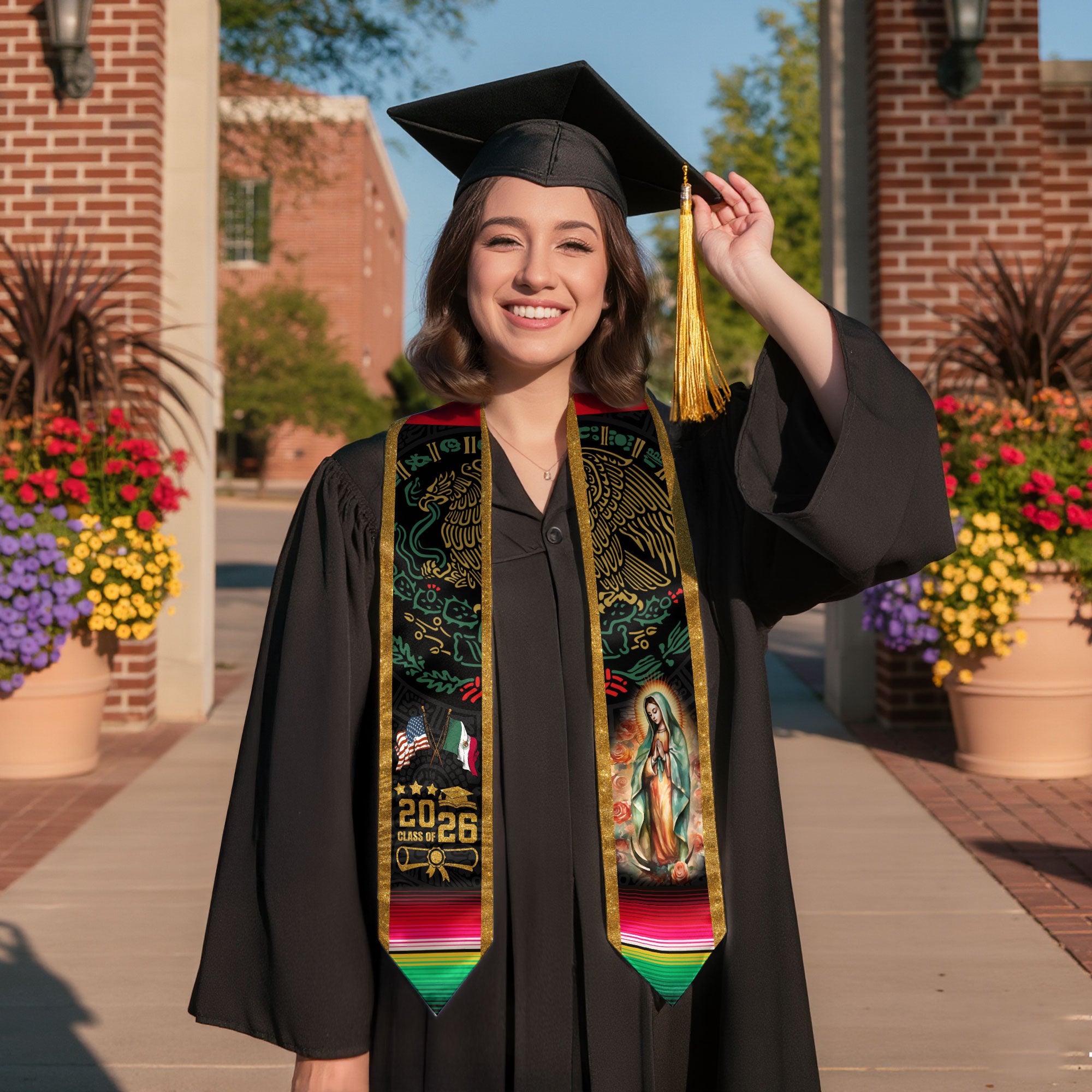 Mexican Stole Graduation Mexico 2026, Sash for Senior Graduate