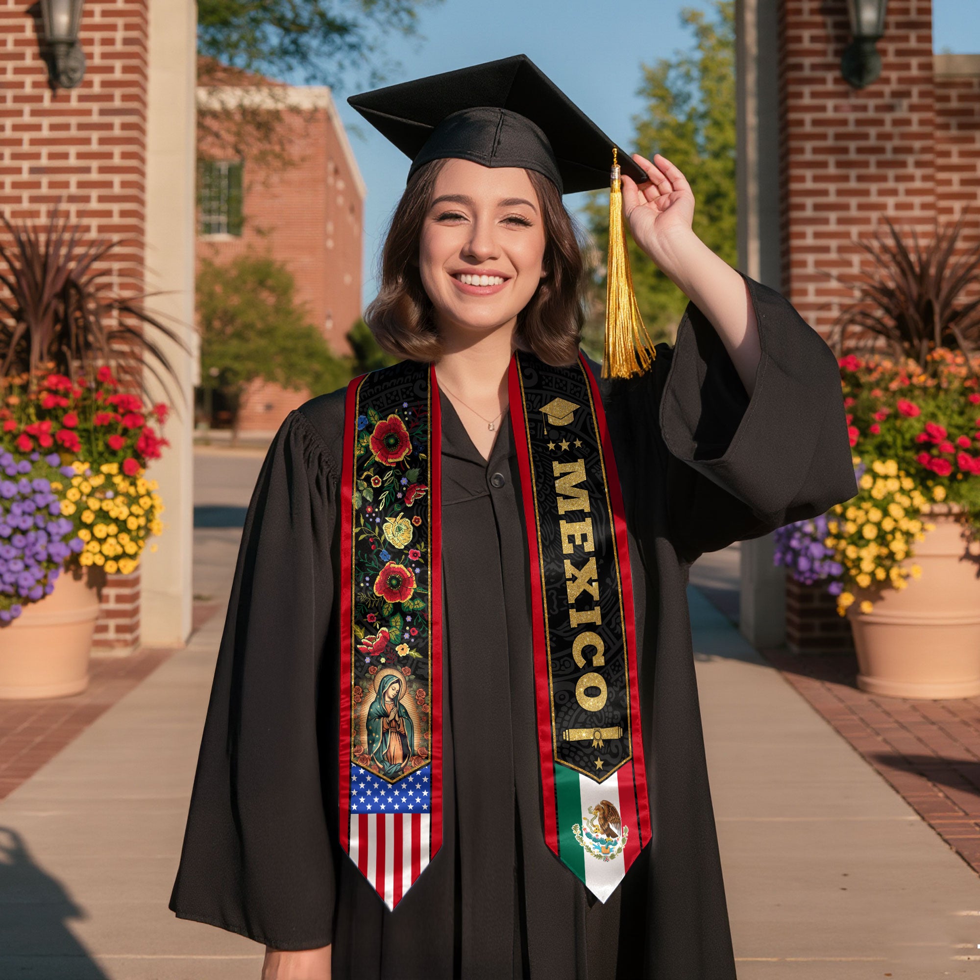 Mexico Stole Graduation 2026, Mexican Sash for Proud Graduate