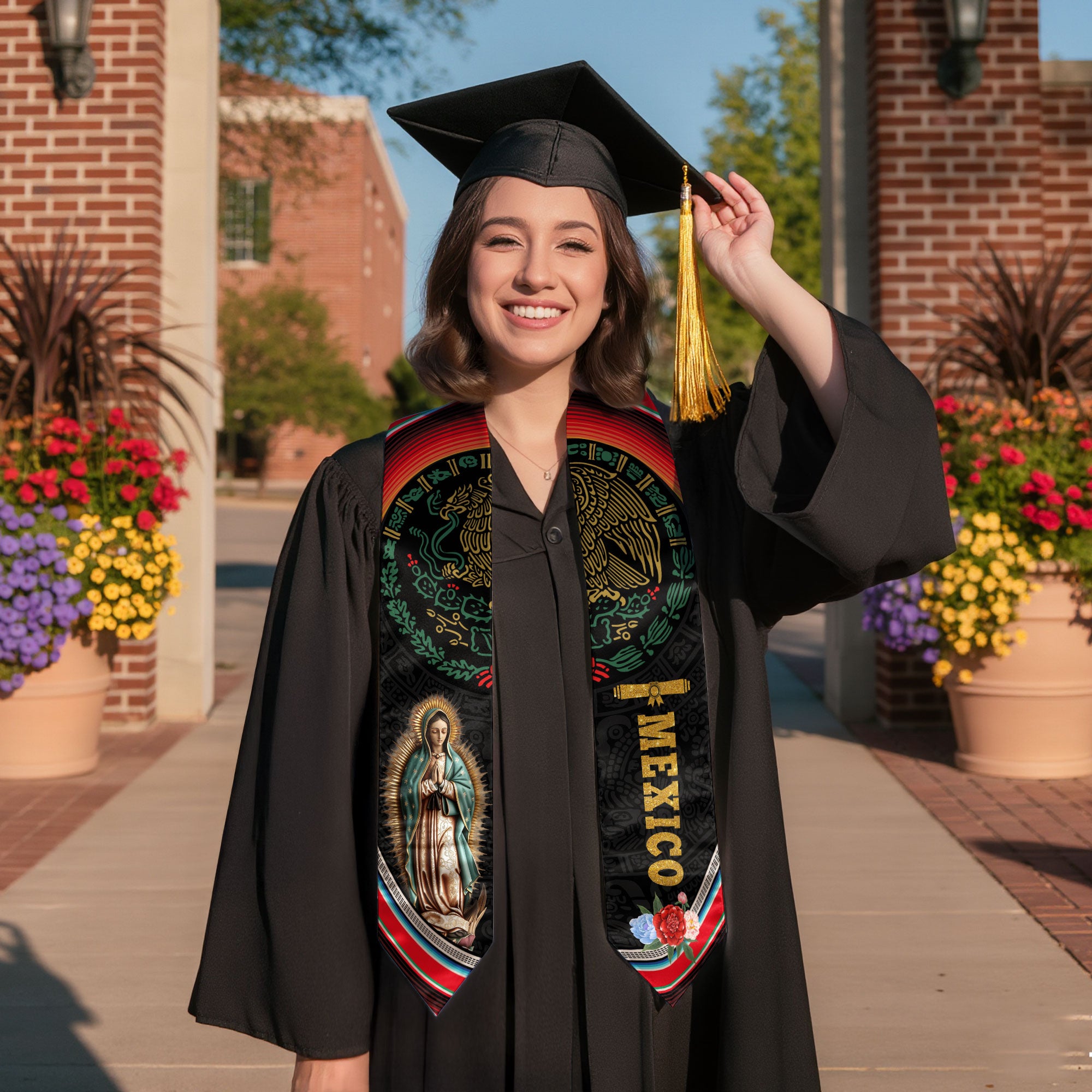 Mexican Graduation Stole Mexico 2026, Sash for High School Graduate