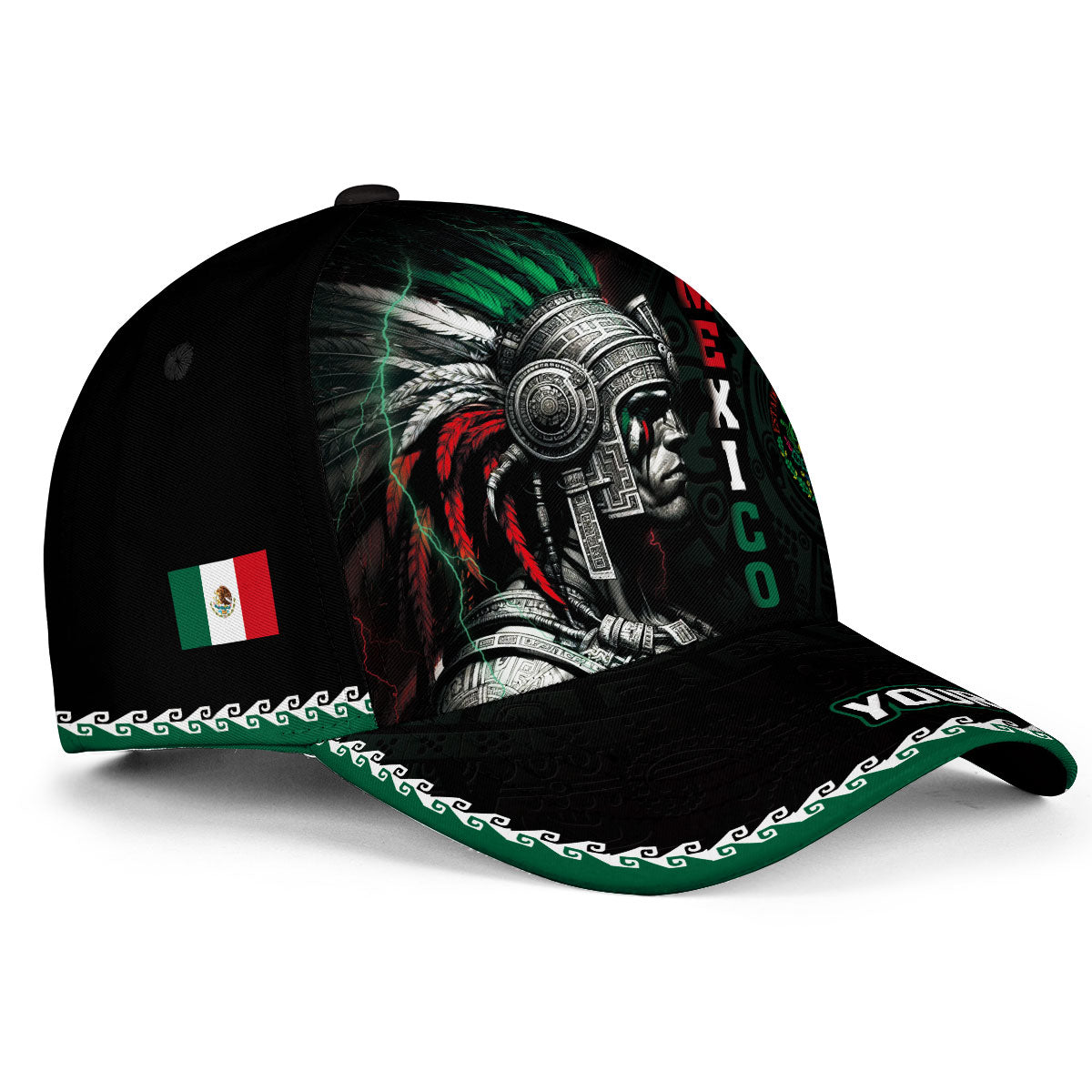 Custom Mexico Aztec Warrior Eagle Heritage Pride Power Roots Design Hat