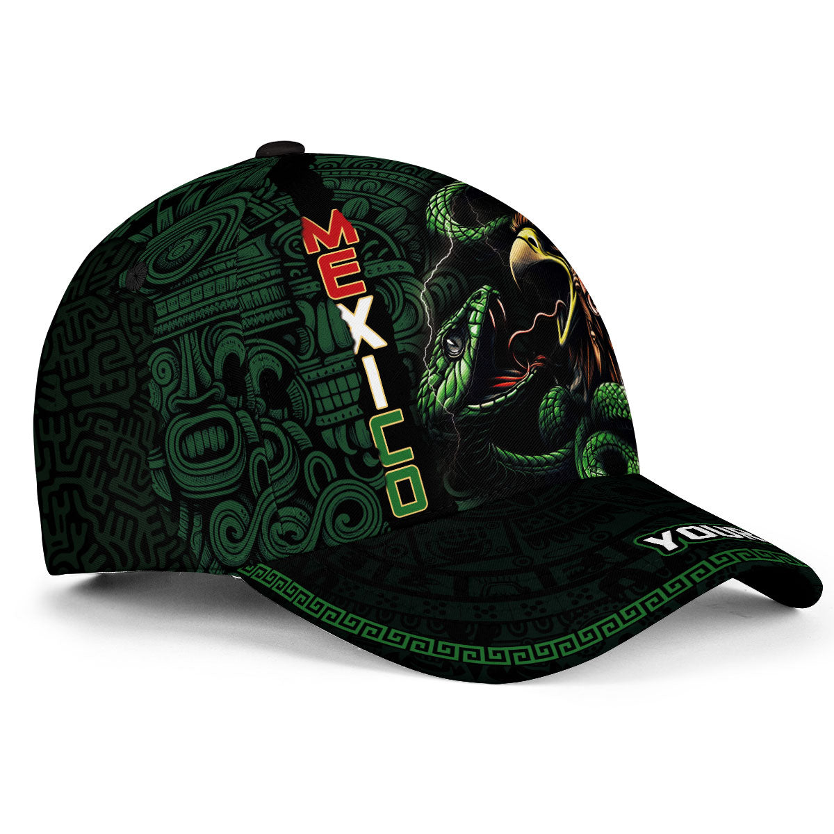 Custom Mexico Aztec Eagle Serpent Warrior Heritage Pride Power Roots Hat