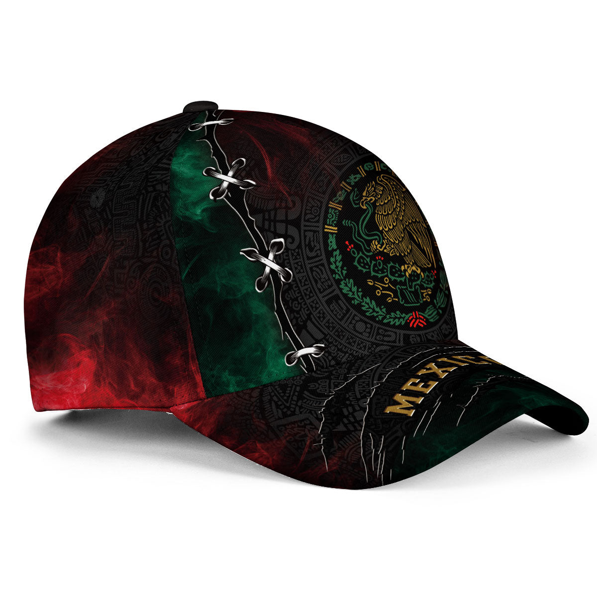 Mexico Flag Eagle Aztec Calendar Heritage Pride Power Culture Roots Hat