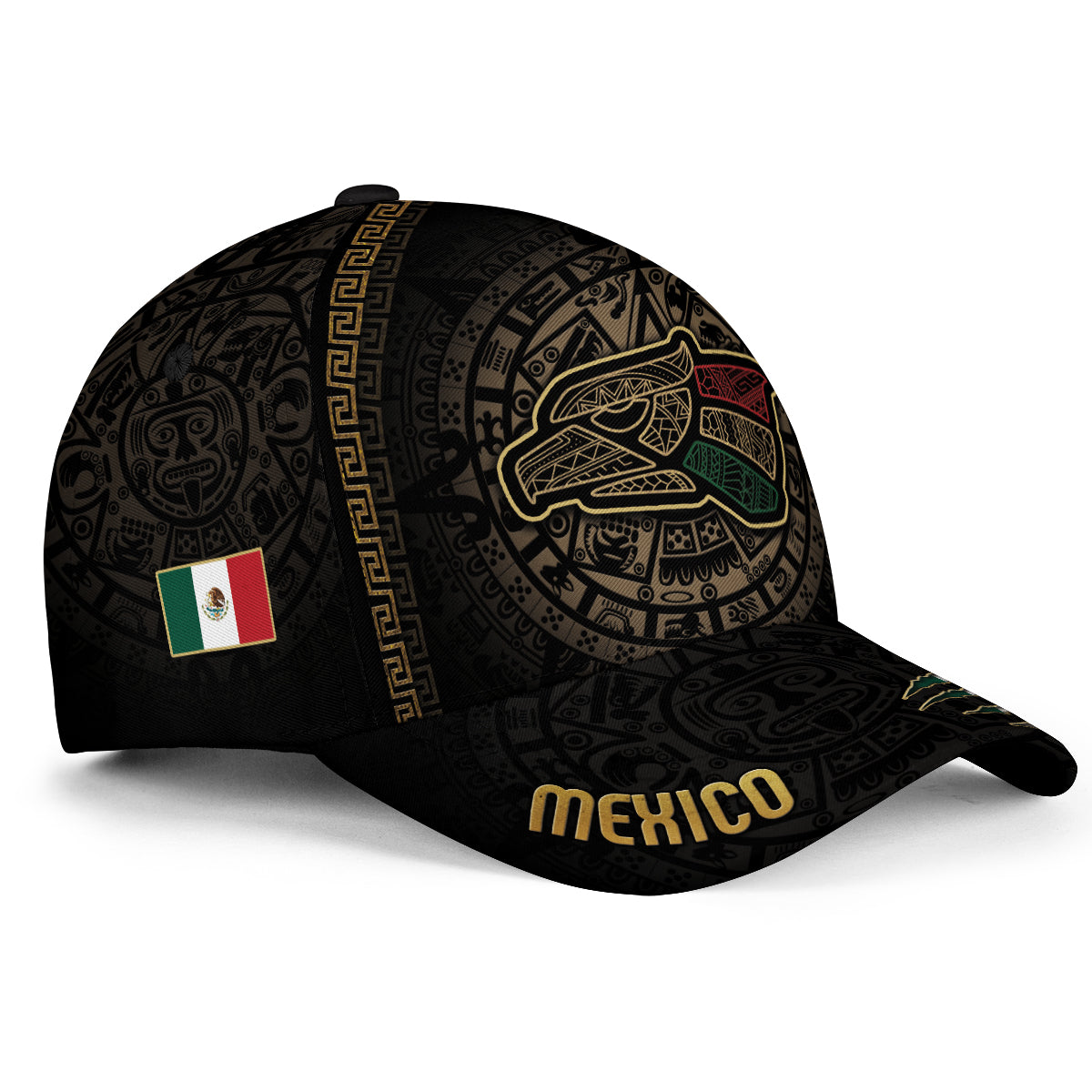 Mexico Aztec Eagle Symbol Calendar Heritage Pride Power Culture Roots Hat