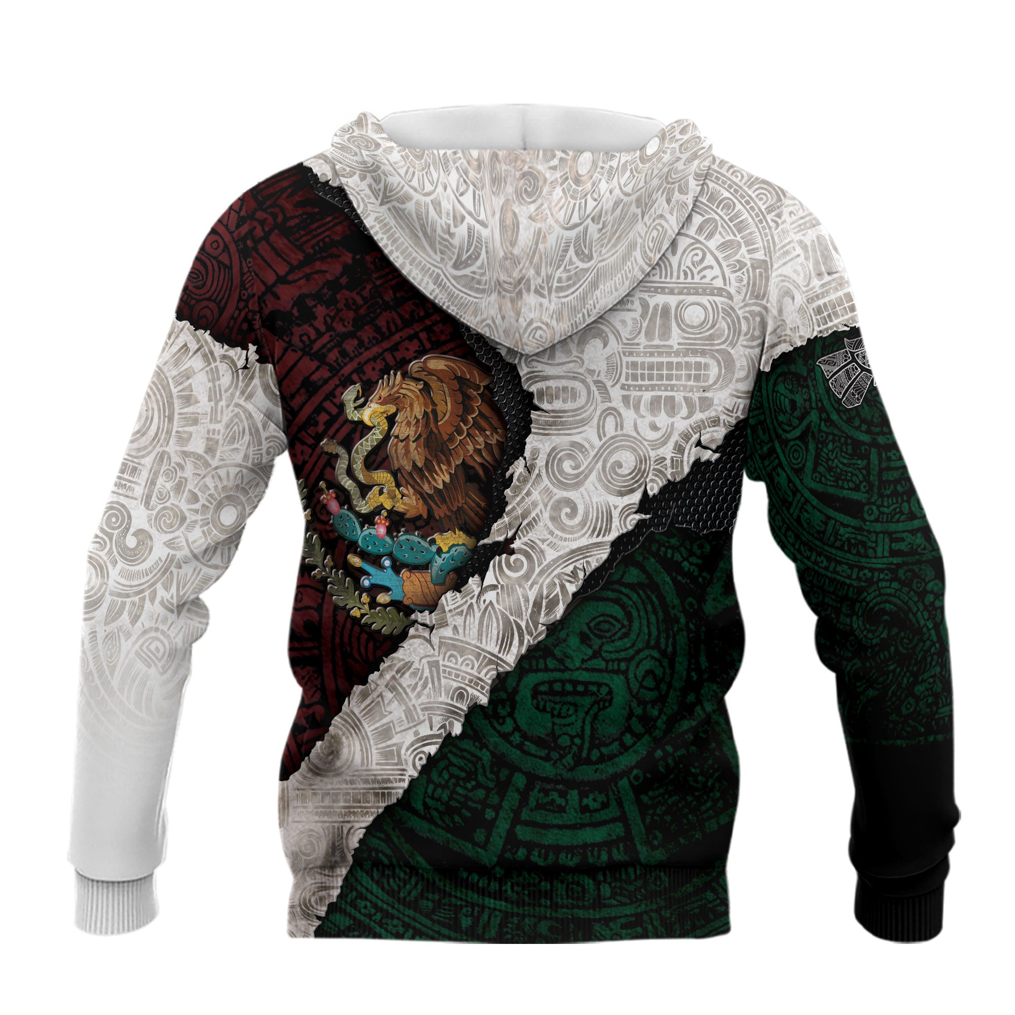 Mexico Flag Eagle Aztec Heritage Pride Warrior Legacy Culture Hoodie