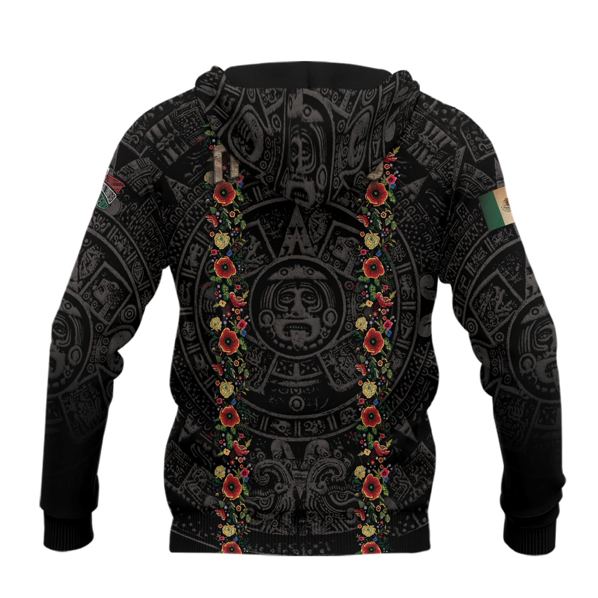 Virgin of Guadalupe Mexican Flag Aztec Faith Heritage Hoodie