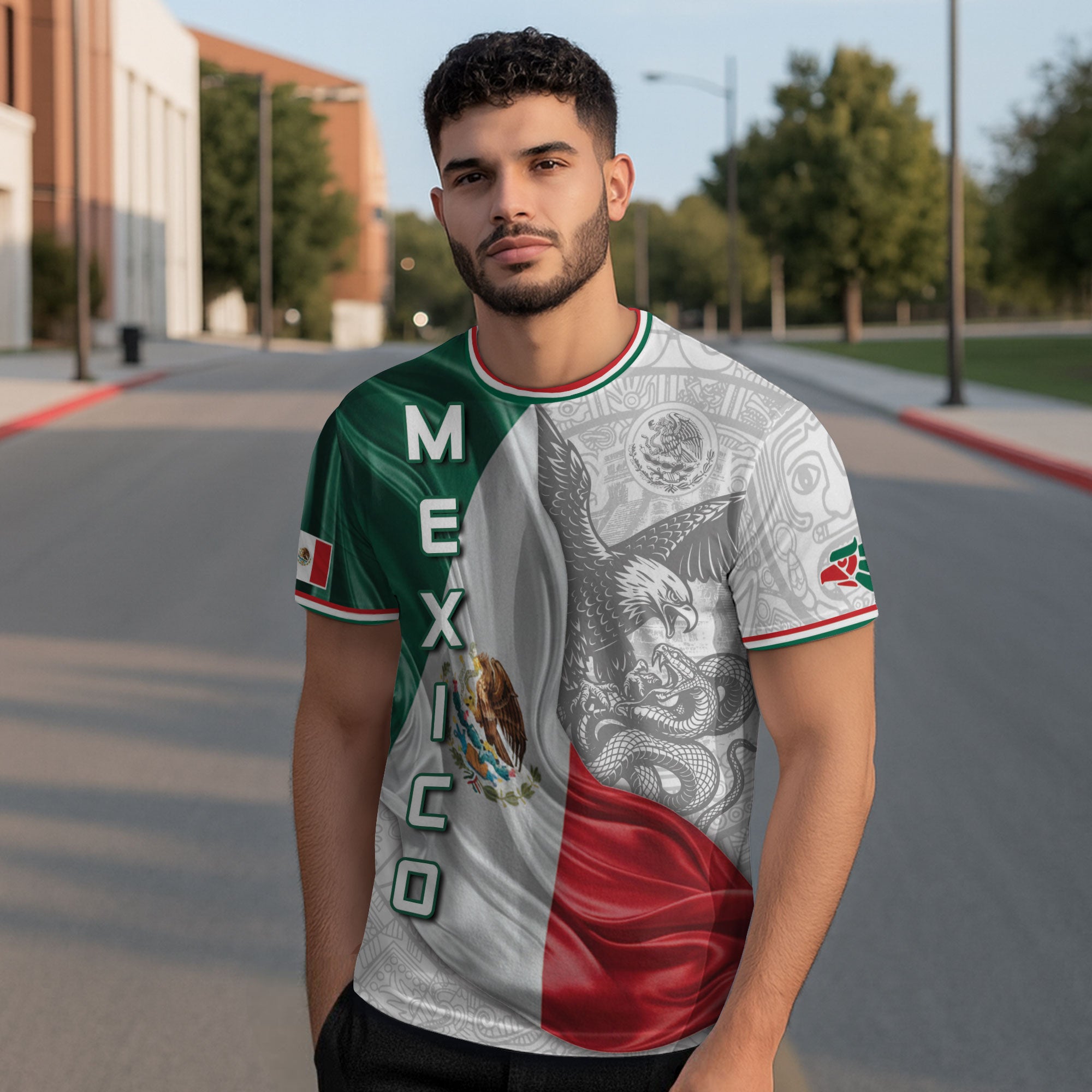 Mexico Flag Eagle Serpent Aztec Heritage National Pride Identity Shirt