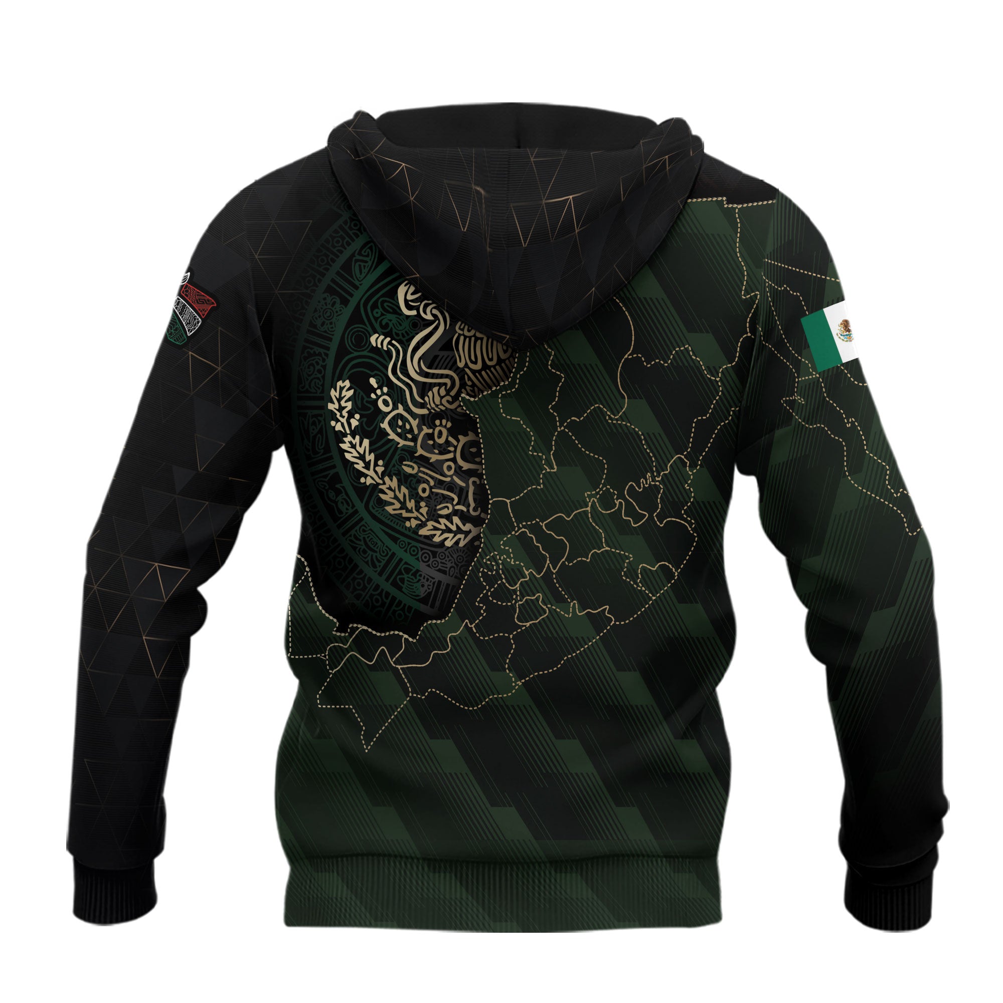 Mexico Eagle Emblem & Map Heritage Design Hoodie