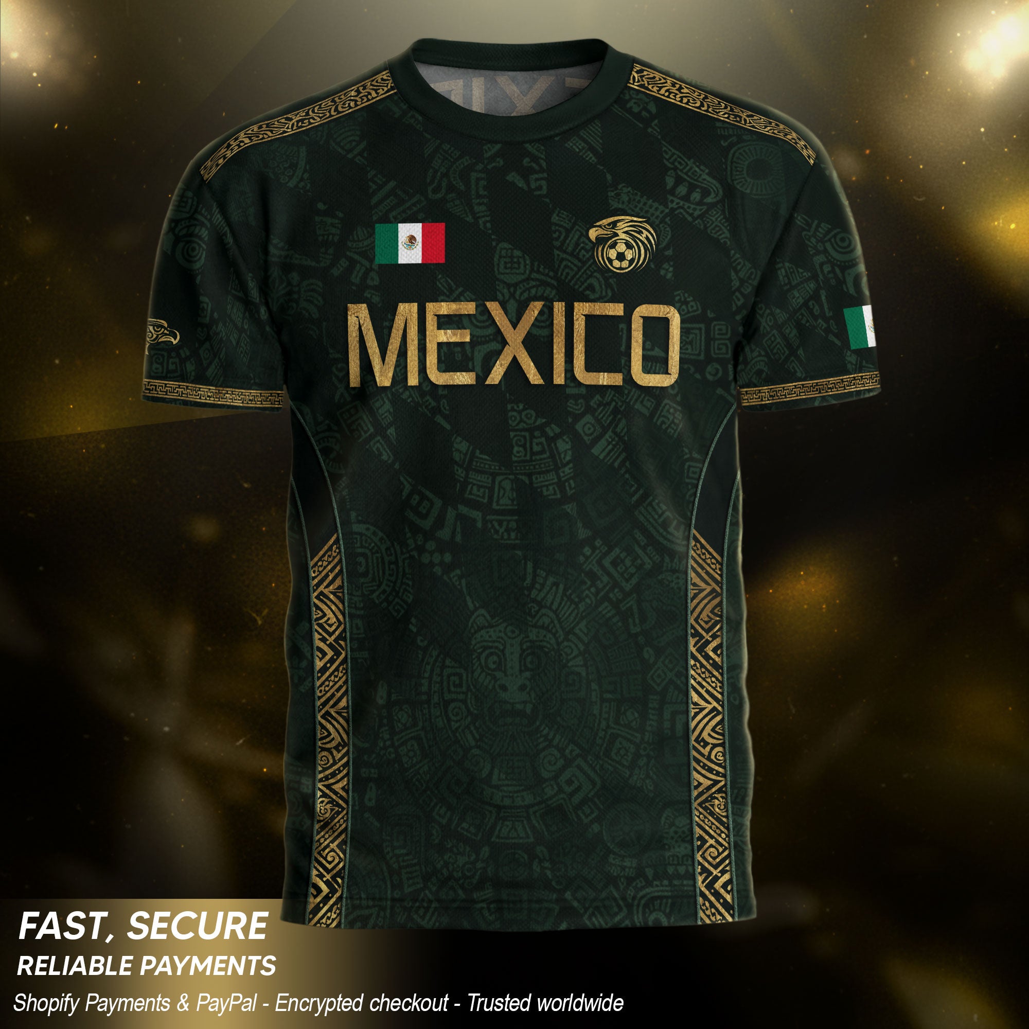 Mexico Heritage Soccer Jersey Green Gold, Cultural Legacy and National Pride Design