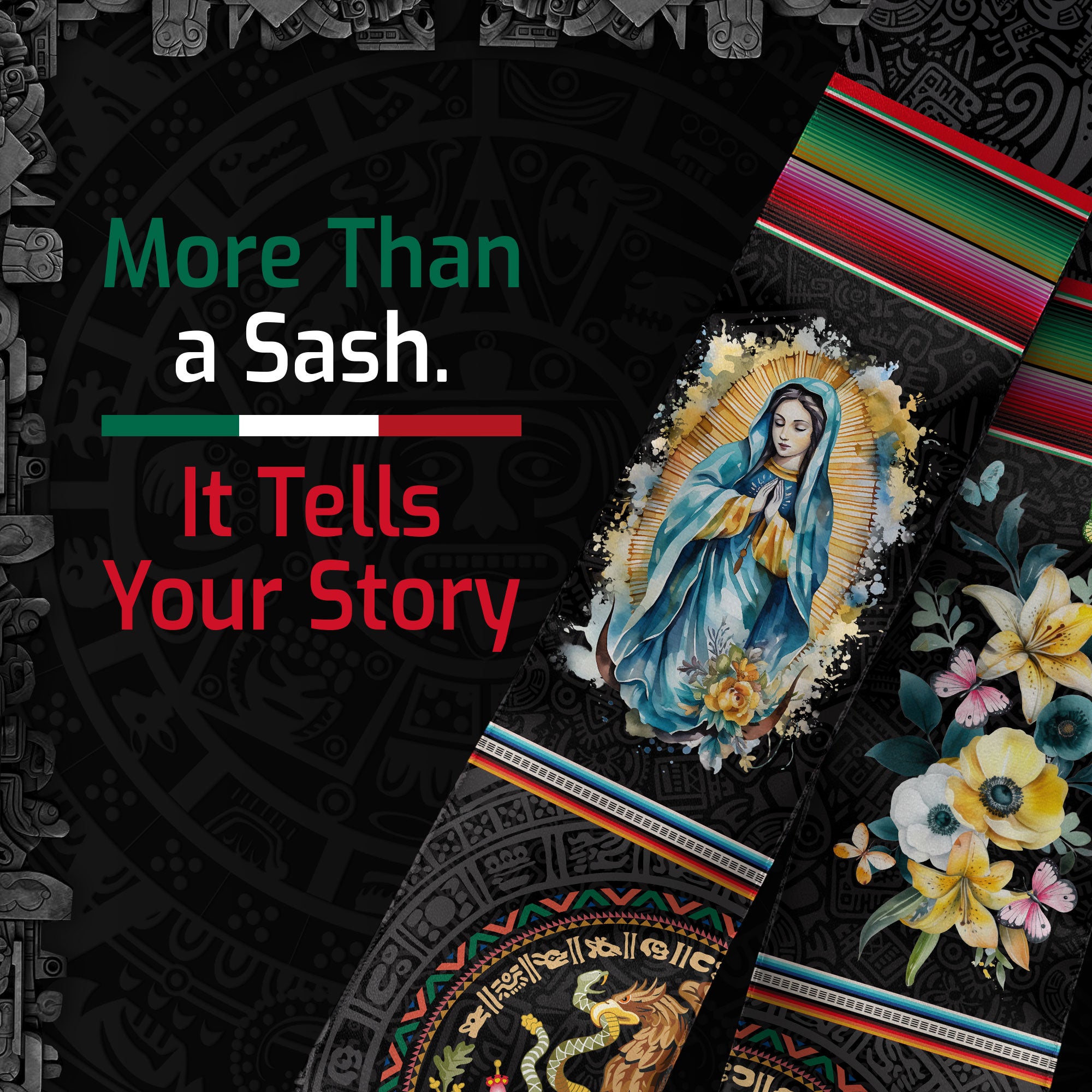 Mexico Mexican Graduate Stole 2026, Graduation Sash Elegant