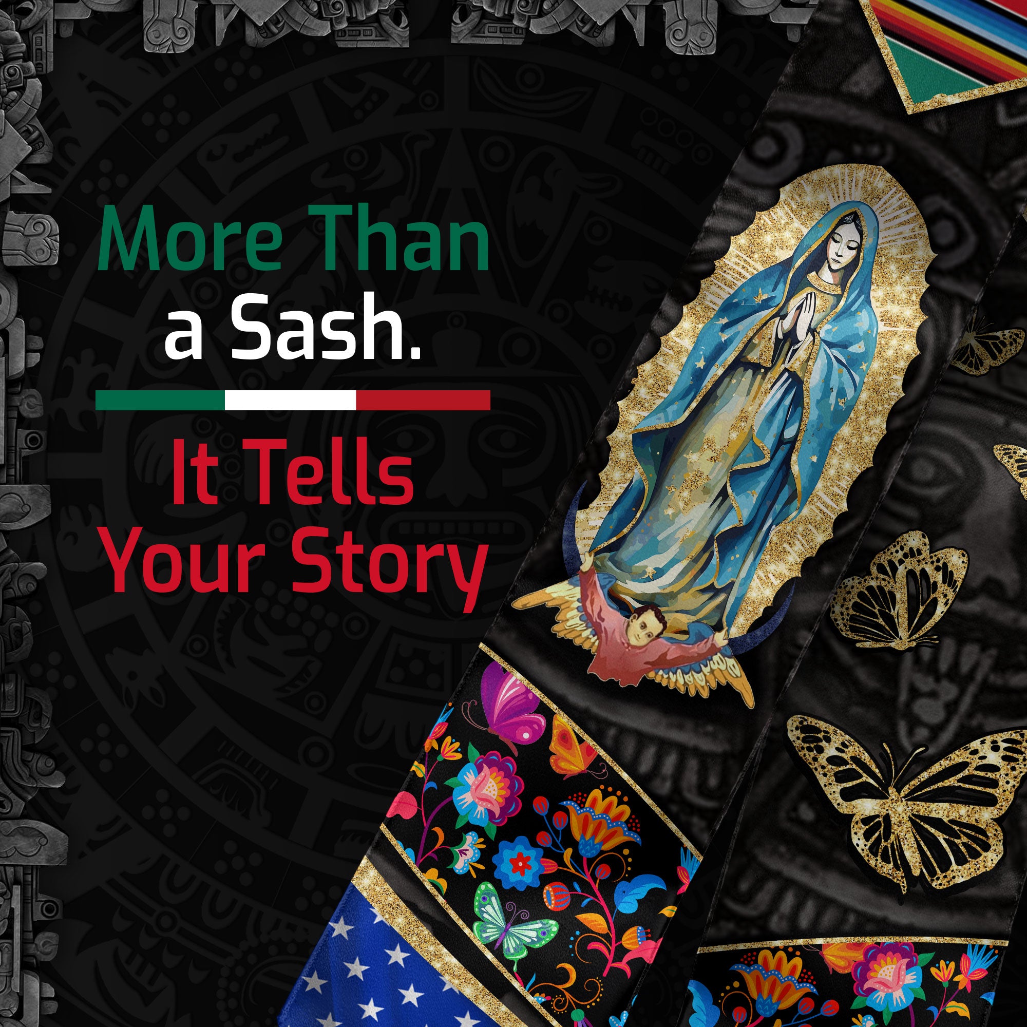 Mexico Mexican Graduation Sash 2026, Stole for Graduate Day