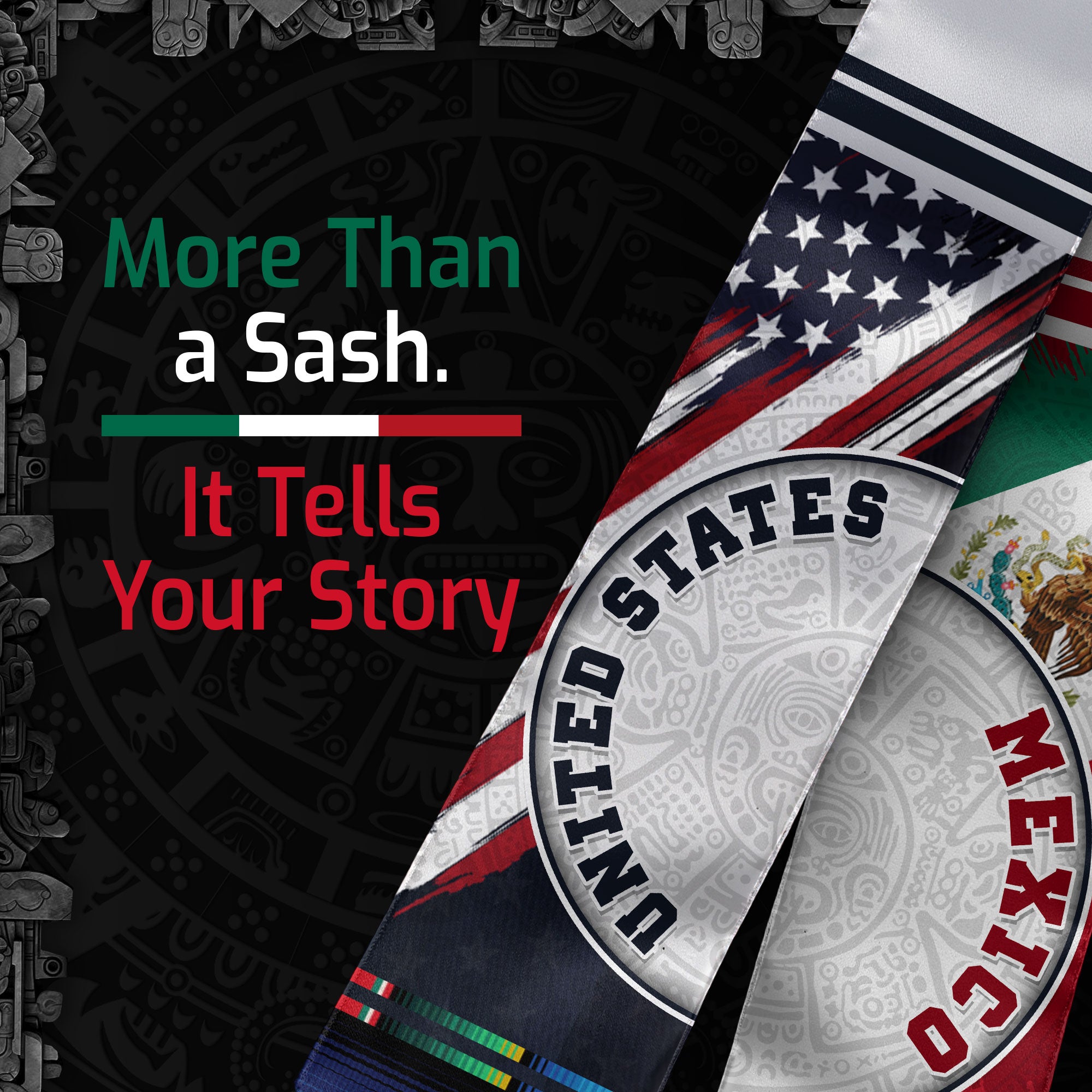 Graduation Sash Mexican Mexico 2026, Stole for Class Graduate