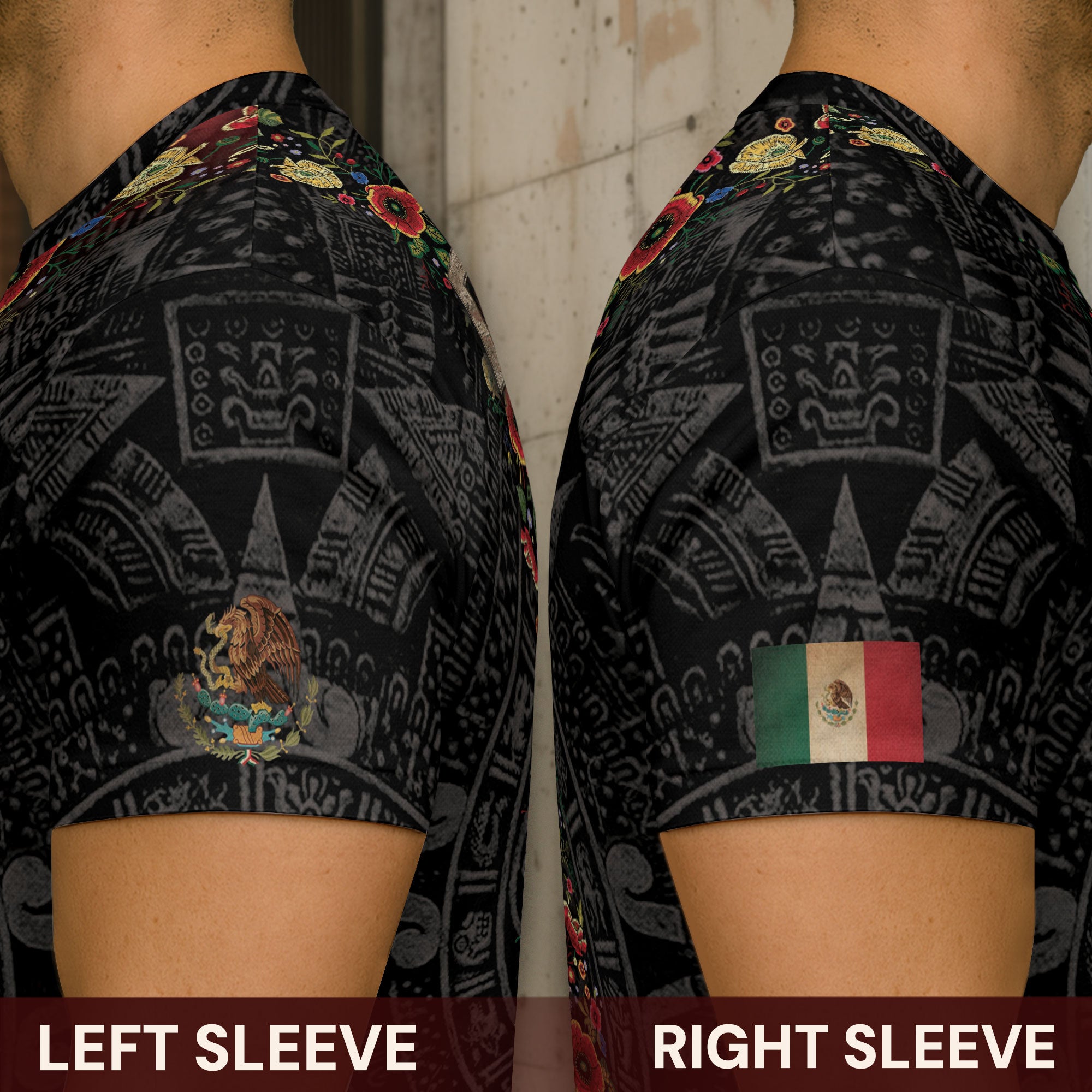 Mexico Flag Guadalupe Aztec Floral Heritage Legacy Pride Shirt