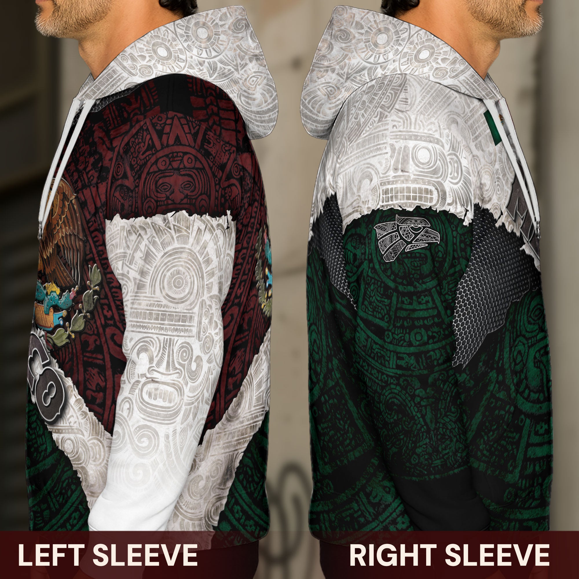 Mexico Flag Eagle Aztec Heritage Pride Warrior Legacy Culture Hoodie