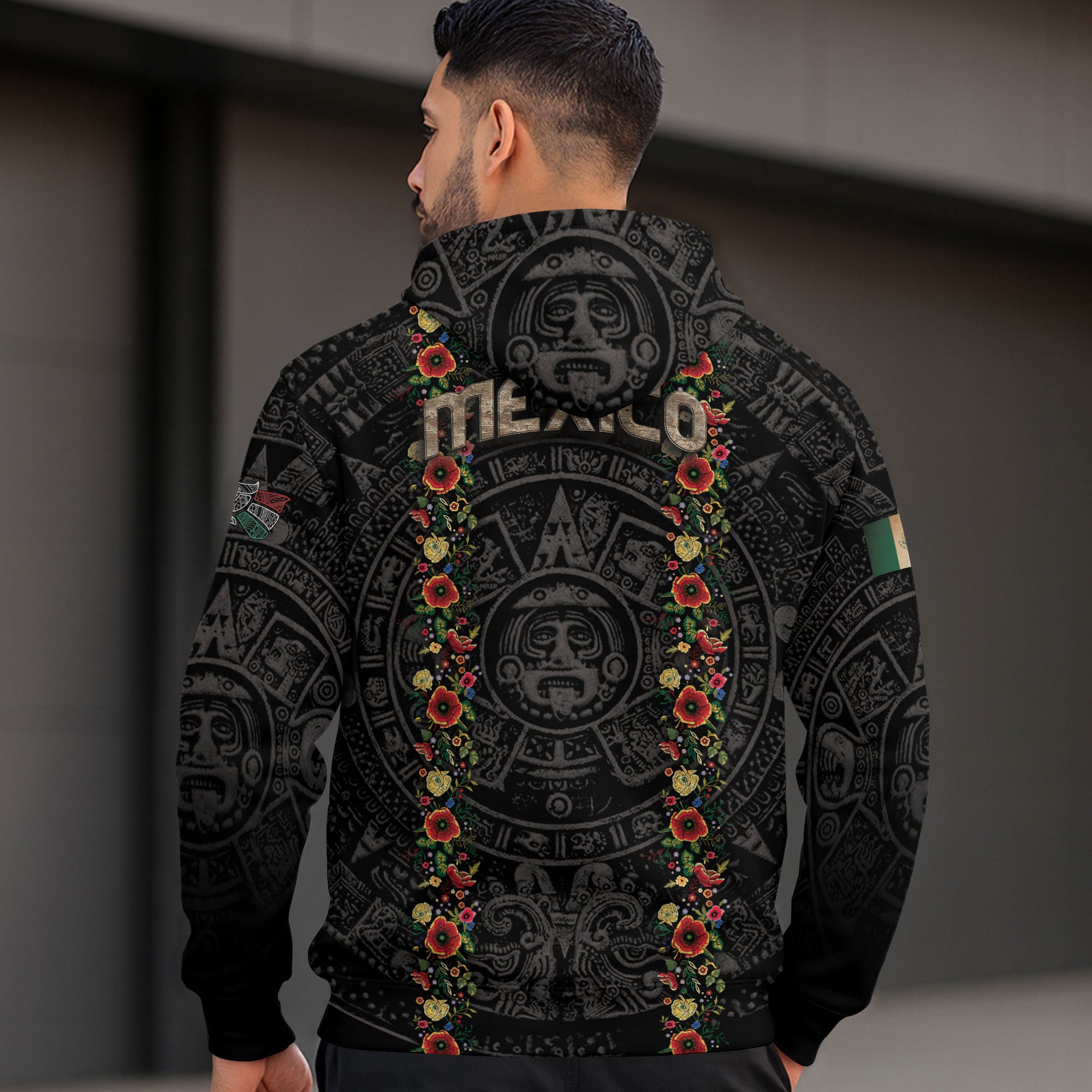 Virgin of Guadalupe Mexican Flag Aztec Faith Heritage Hoodie