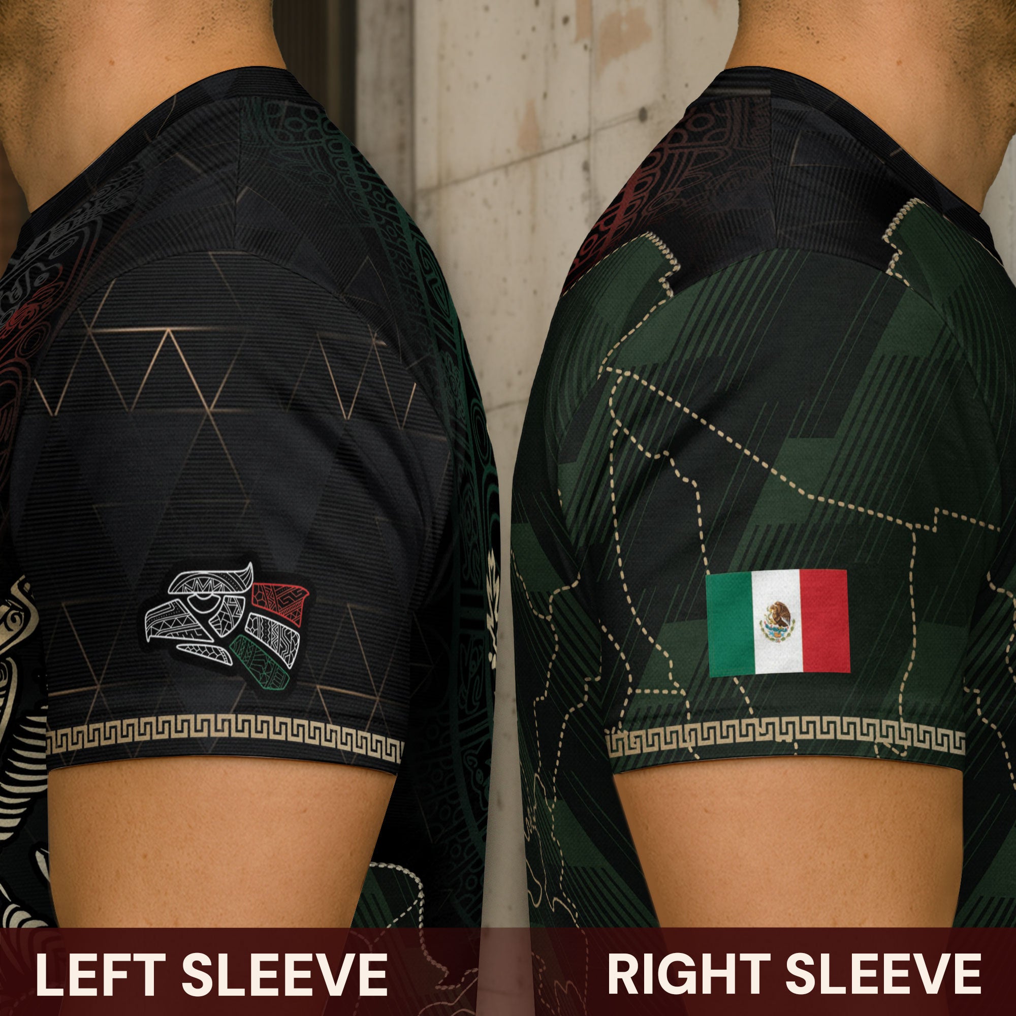 Mexico Black Gold Eagle Aztec Map Heritage Pride Warrior Shirt