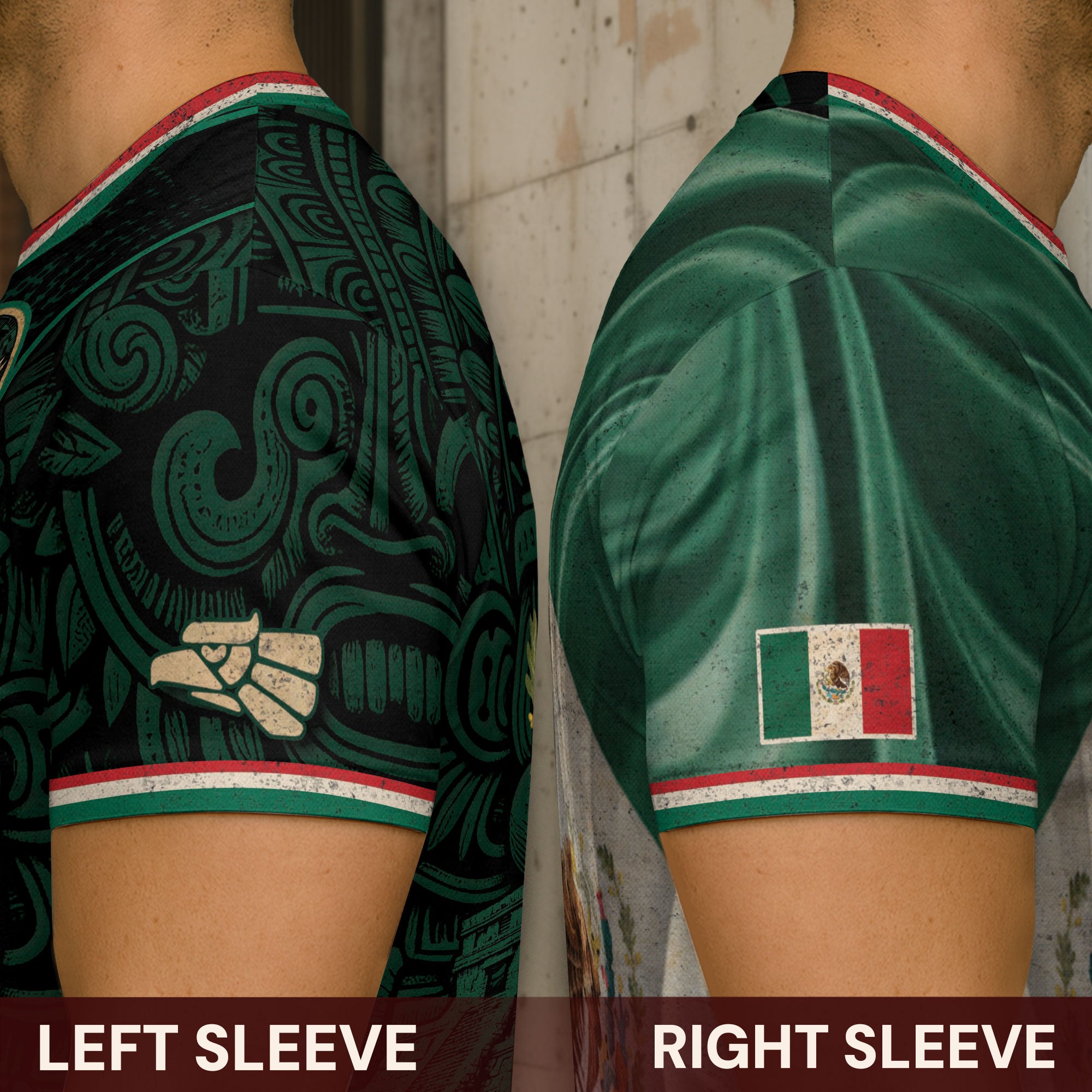 Camiseta de identidad con la bandera de México, águila, serpiente, herencia azteca, orgullo nacional