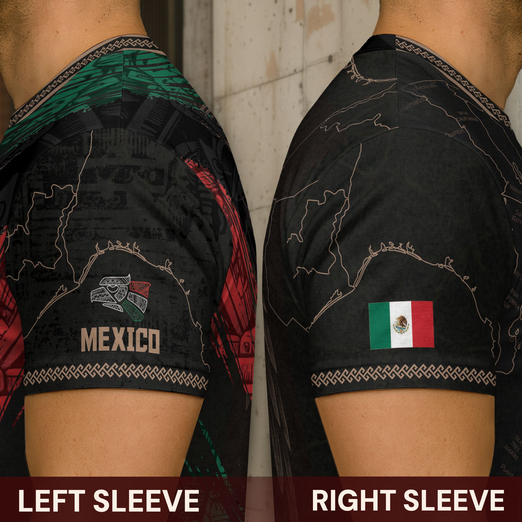 Aztec Eagle Mexico Map Heritage Pride Black Warrior Shirt