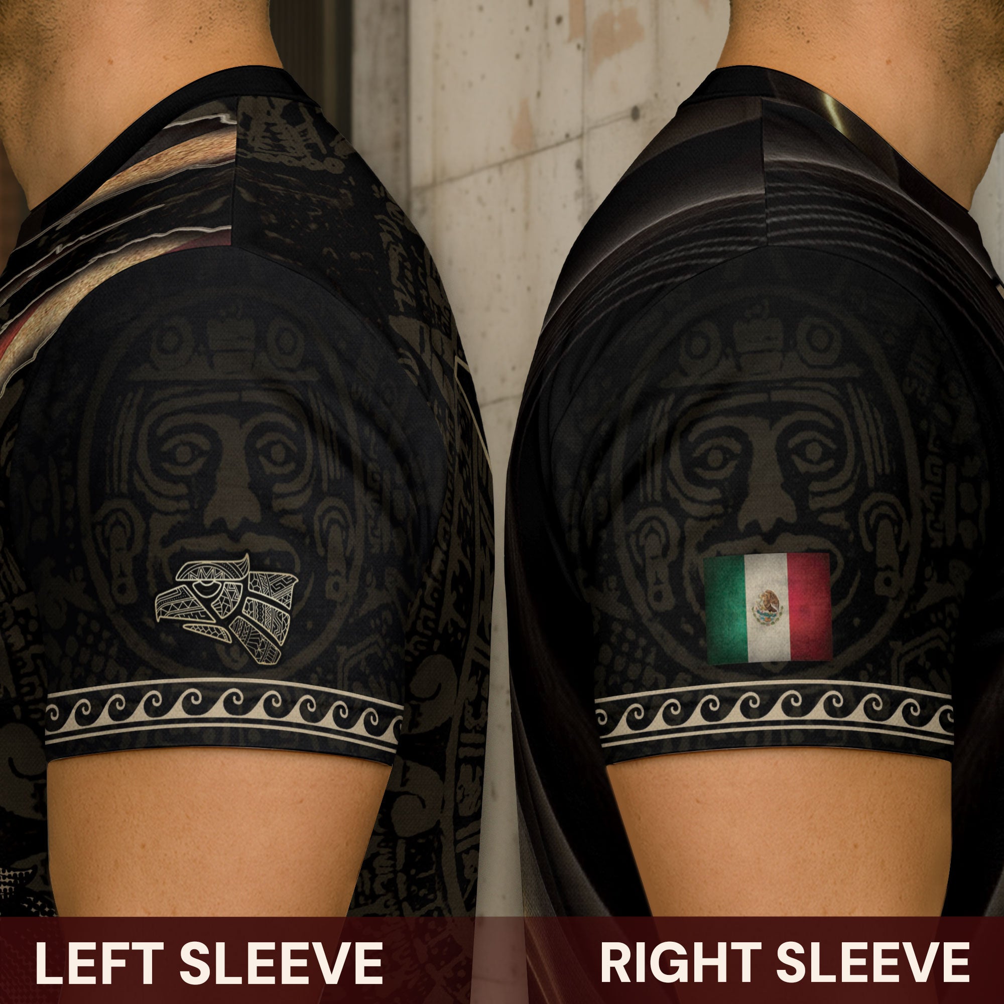 Mexico USA Flag Eagle Claw Aztec Heritage Warrior Shirt