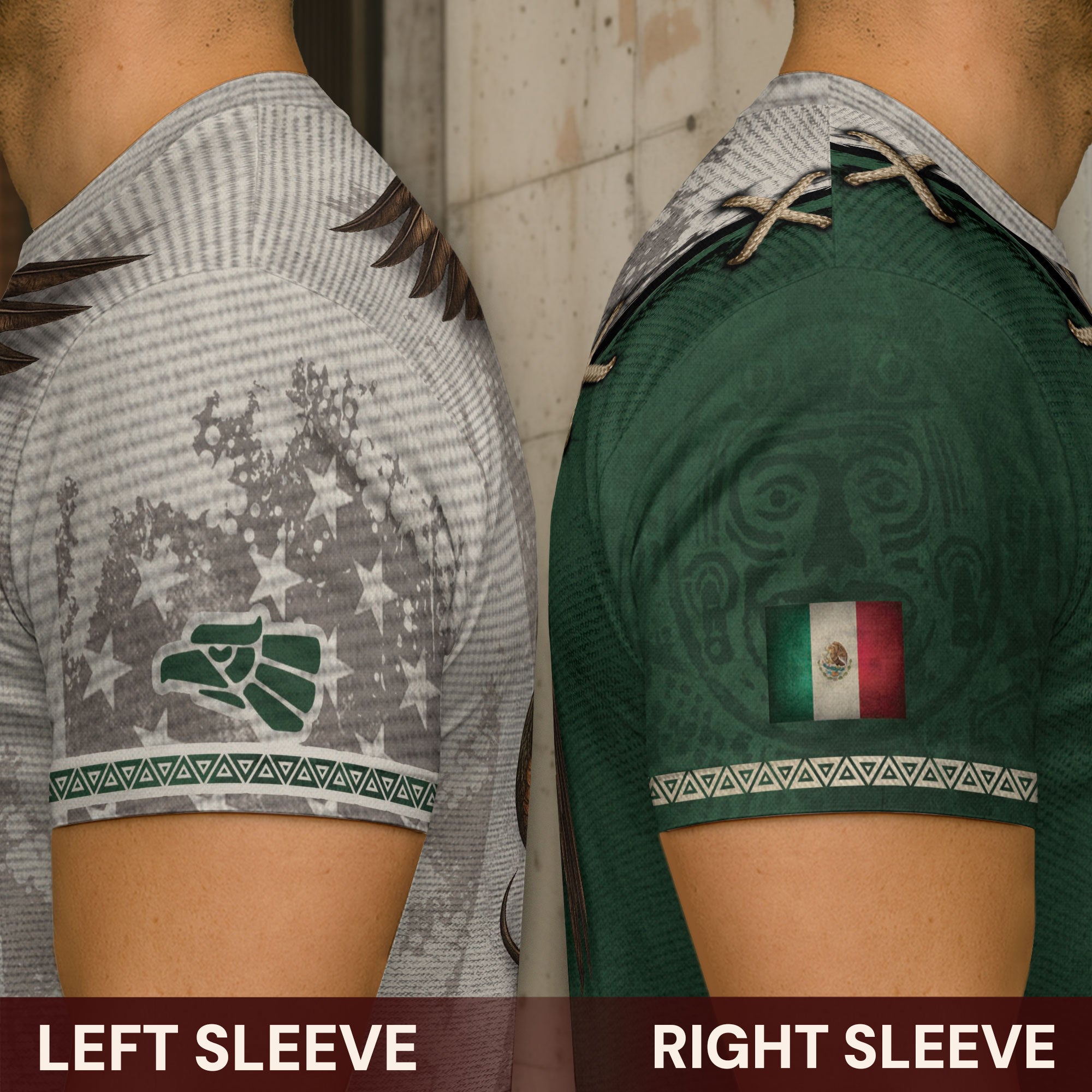 Mexican Eagle and Snake Heritage Flag Warrior Shirt