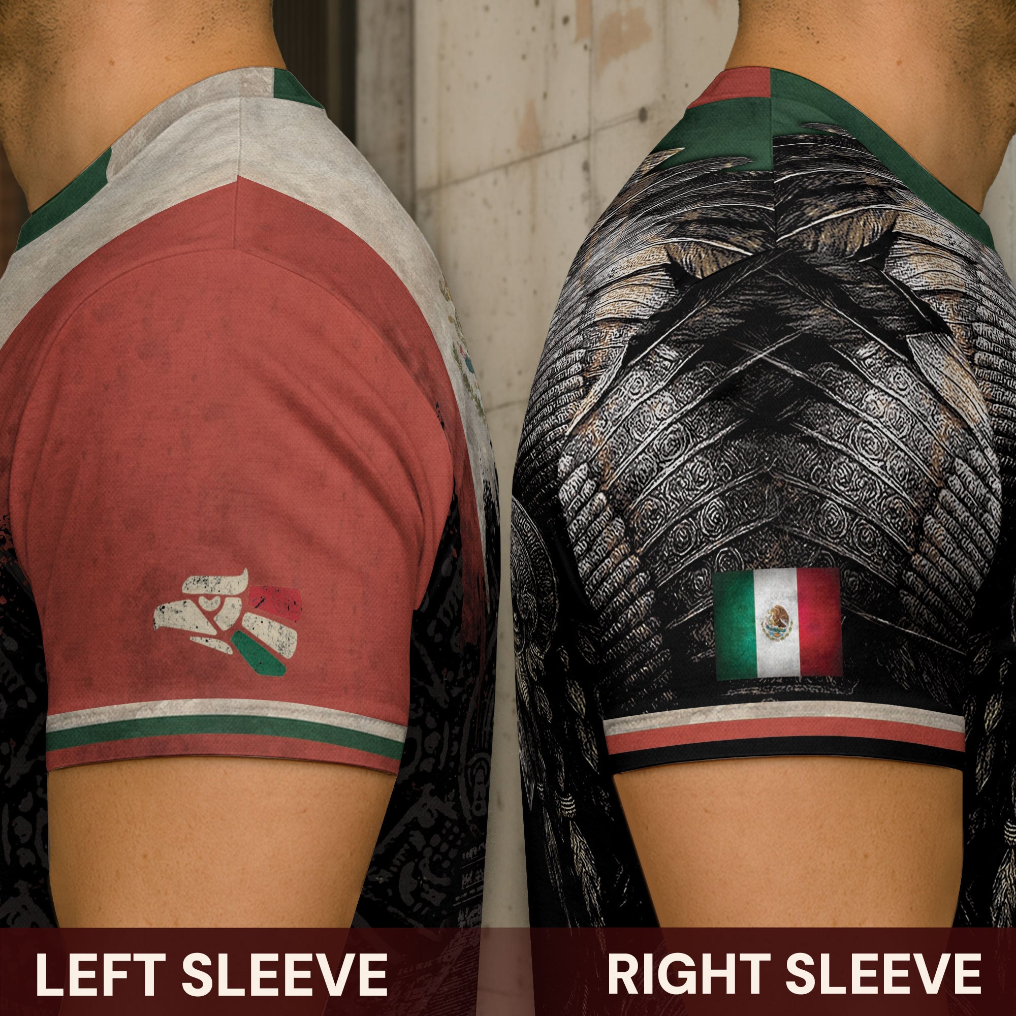 Aztec Warrior and Eagle Mexico Flag Heritage Pride Shirt