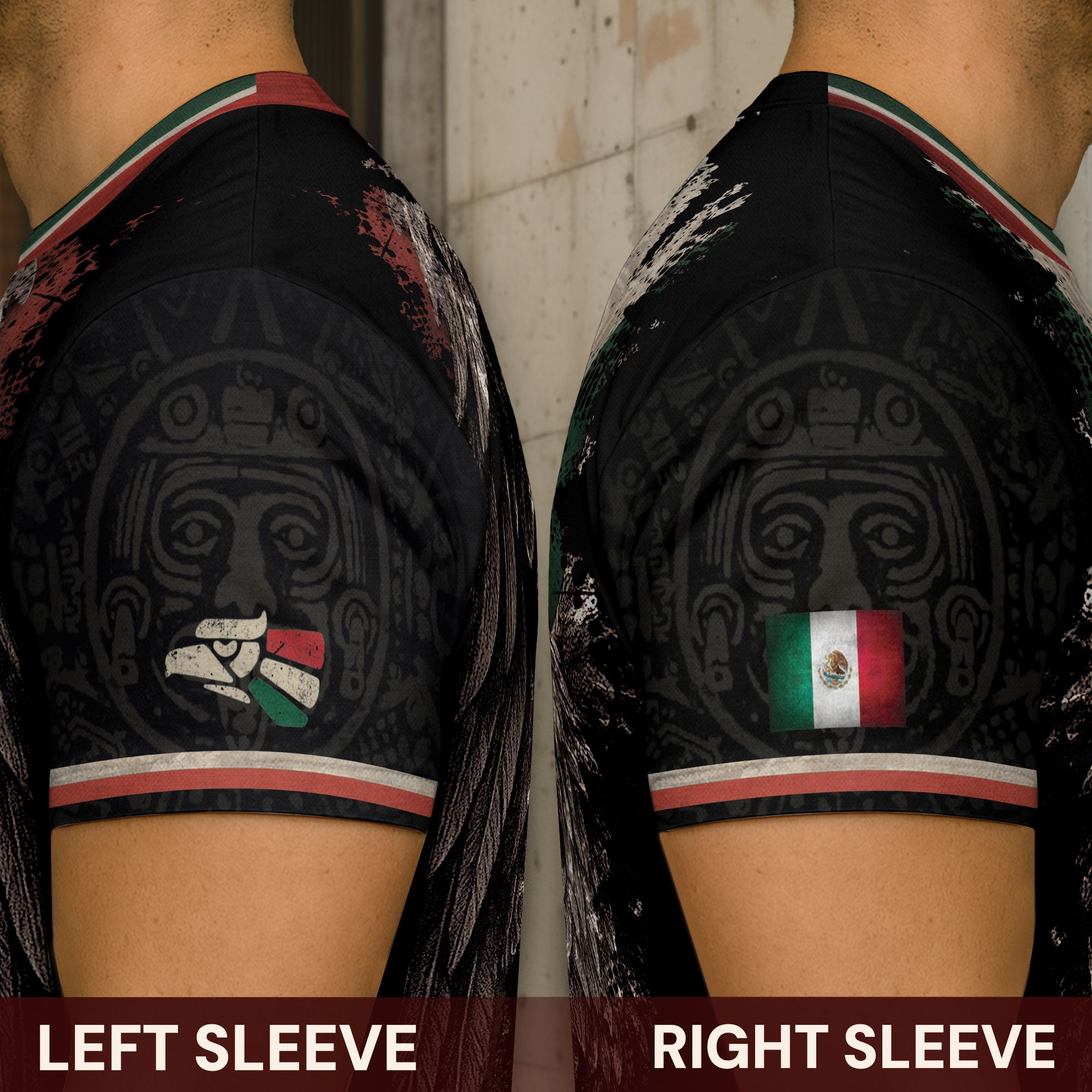 Mexico USA Flag Eagle Serpent Aztec Pattern Heritage Warrior Pride Power Shirt