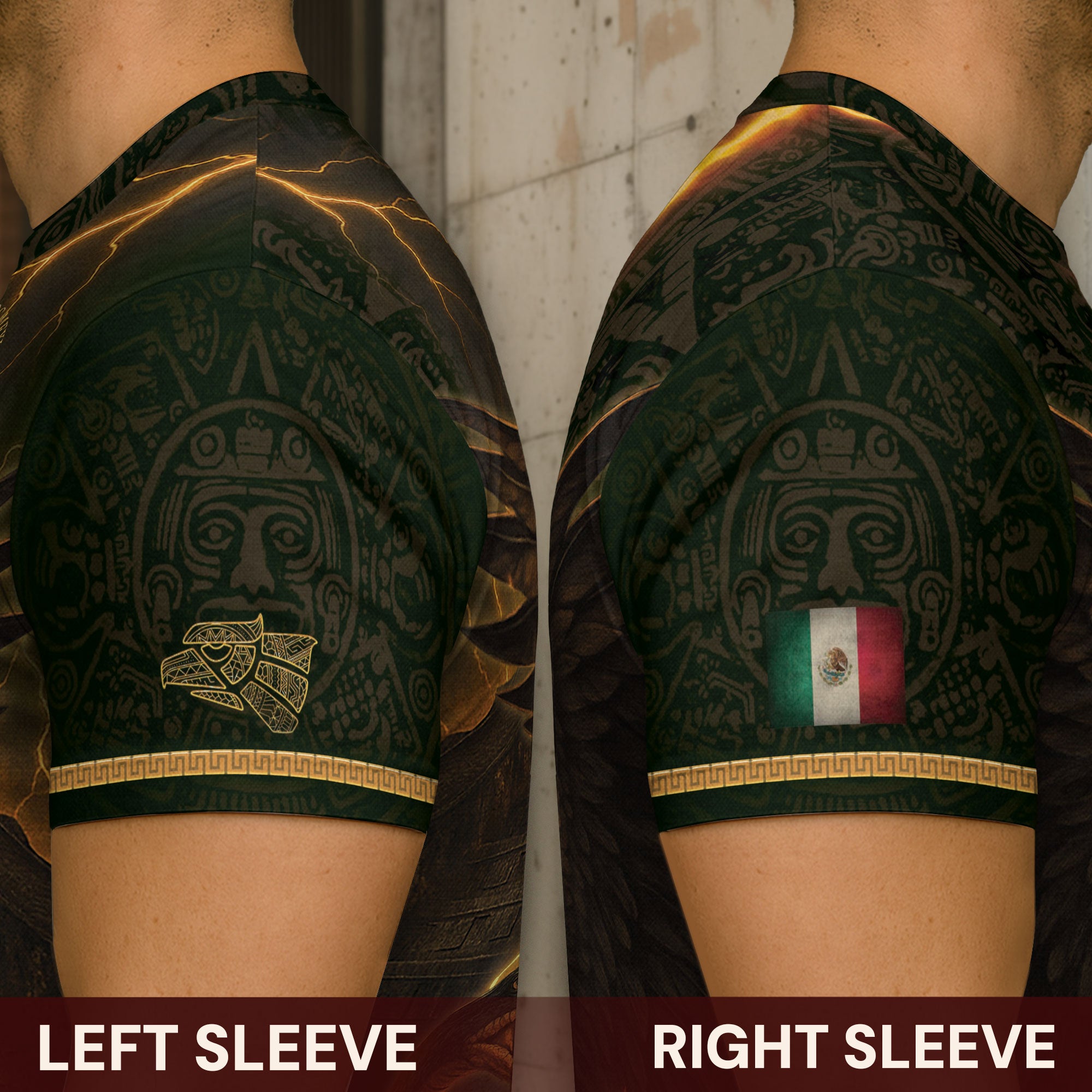 Mexico Eagle Serpent Lightning Aztec Pyramid Heritage Warrior Pride Power Shirt