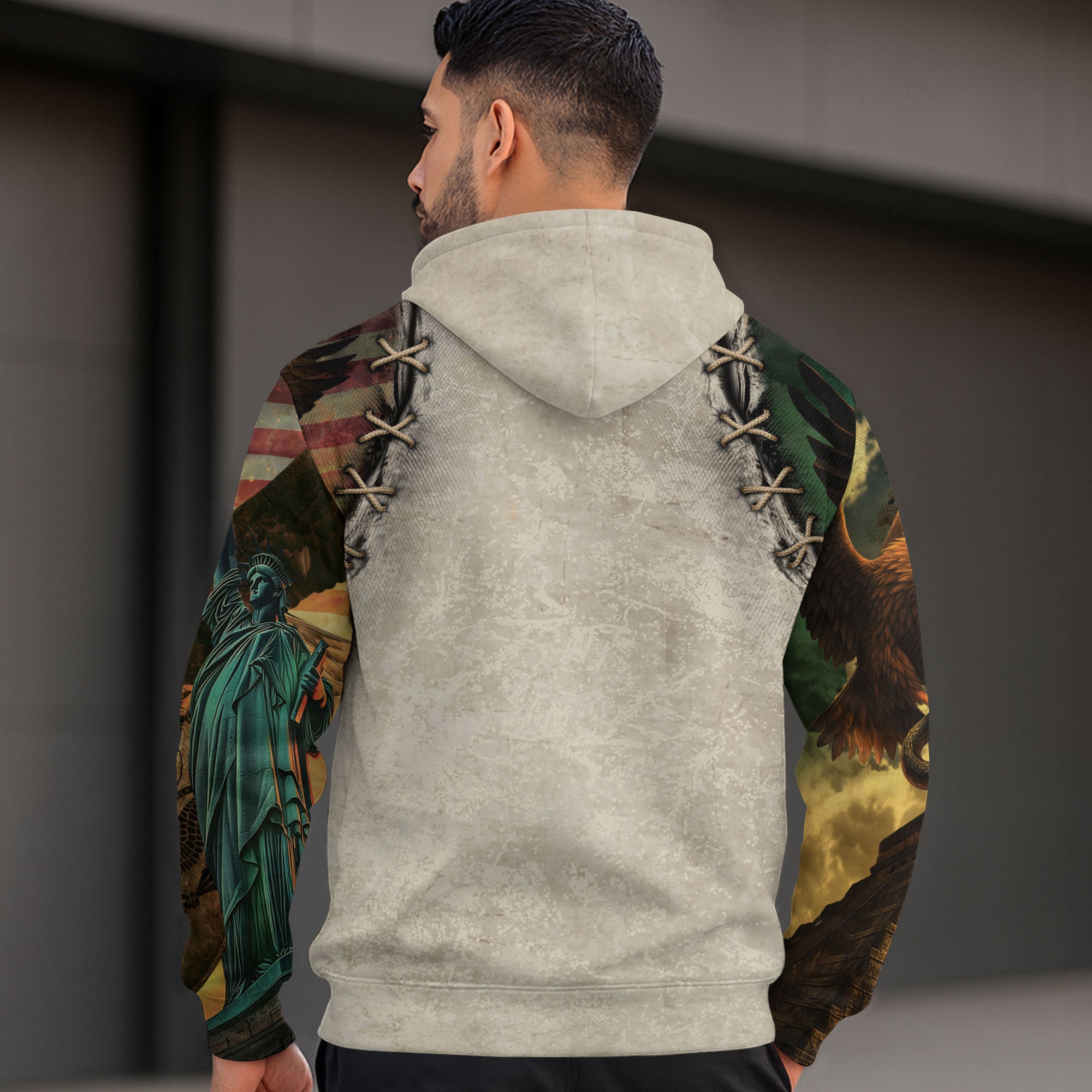 Mexican Eagle Snake Flag Claw Marks Heritage Mens Sudadera De Mexico Hoodie