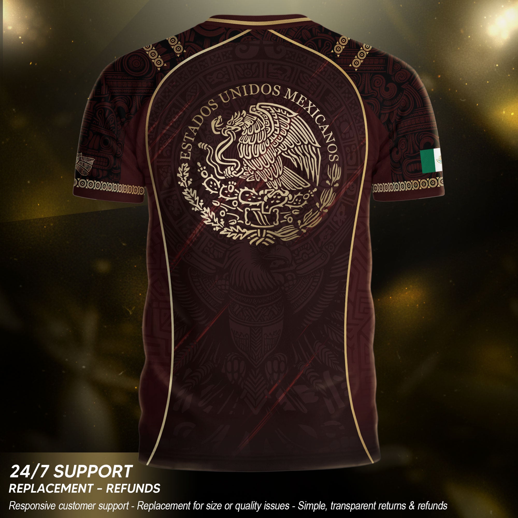 Mexico Cultural Heritage Soccer Jersey Red And Gold, Pride Beyond the Game