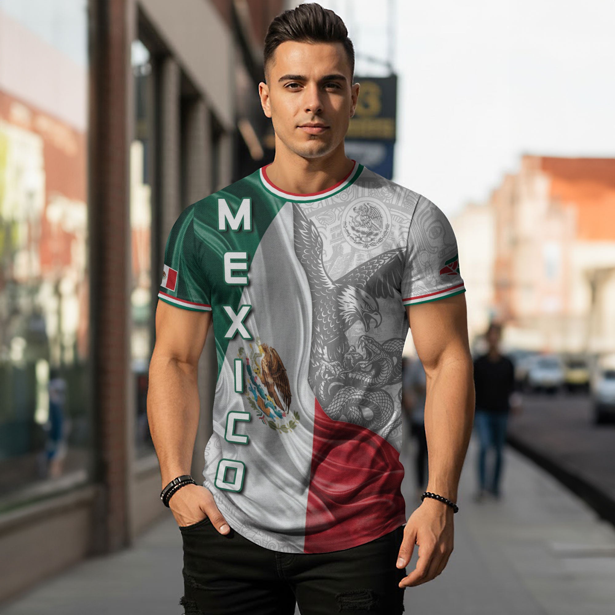 Mexico Flag Eagle Serpent Aztec Heritage National Pride Identity Shirt