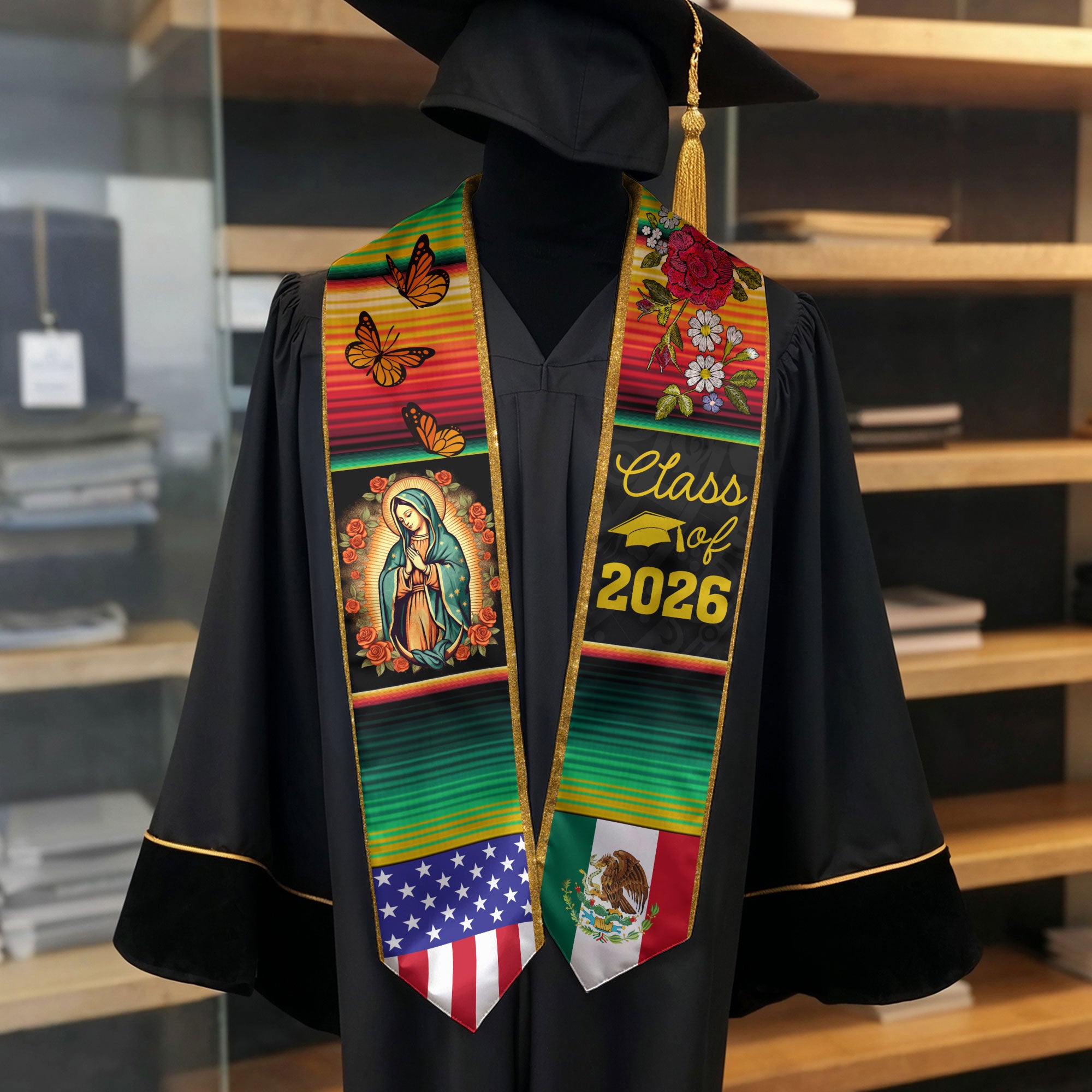 Stole Mexican Mexico 2026, Graduation Sash for High School College