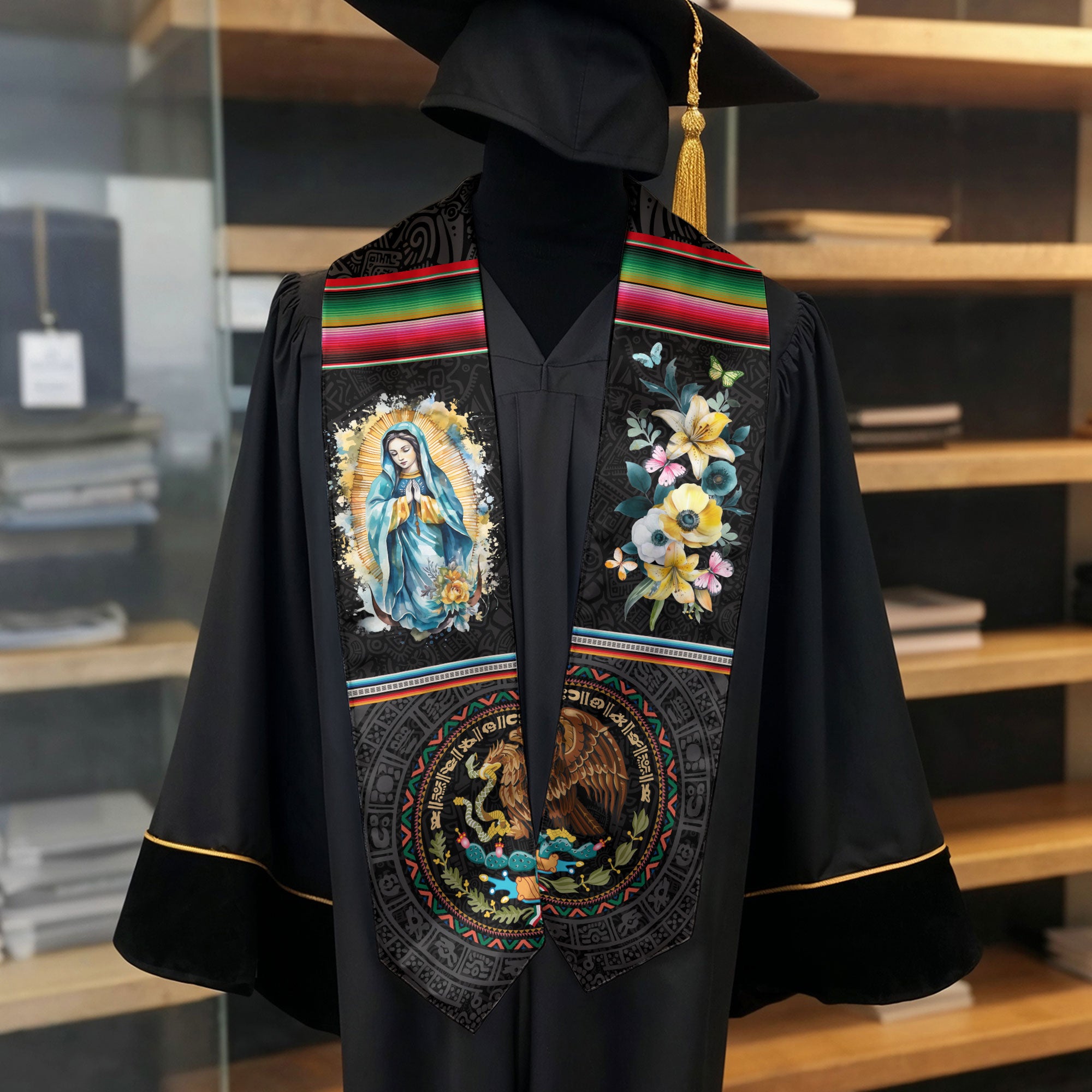 Mexico Mexican Graduate Stole 2026, Graduation Sash Elegant