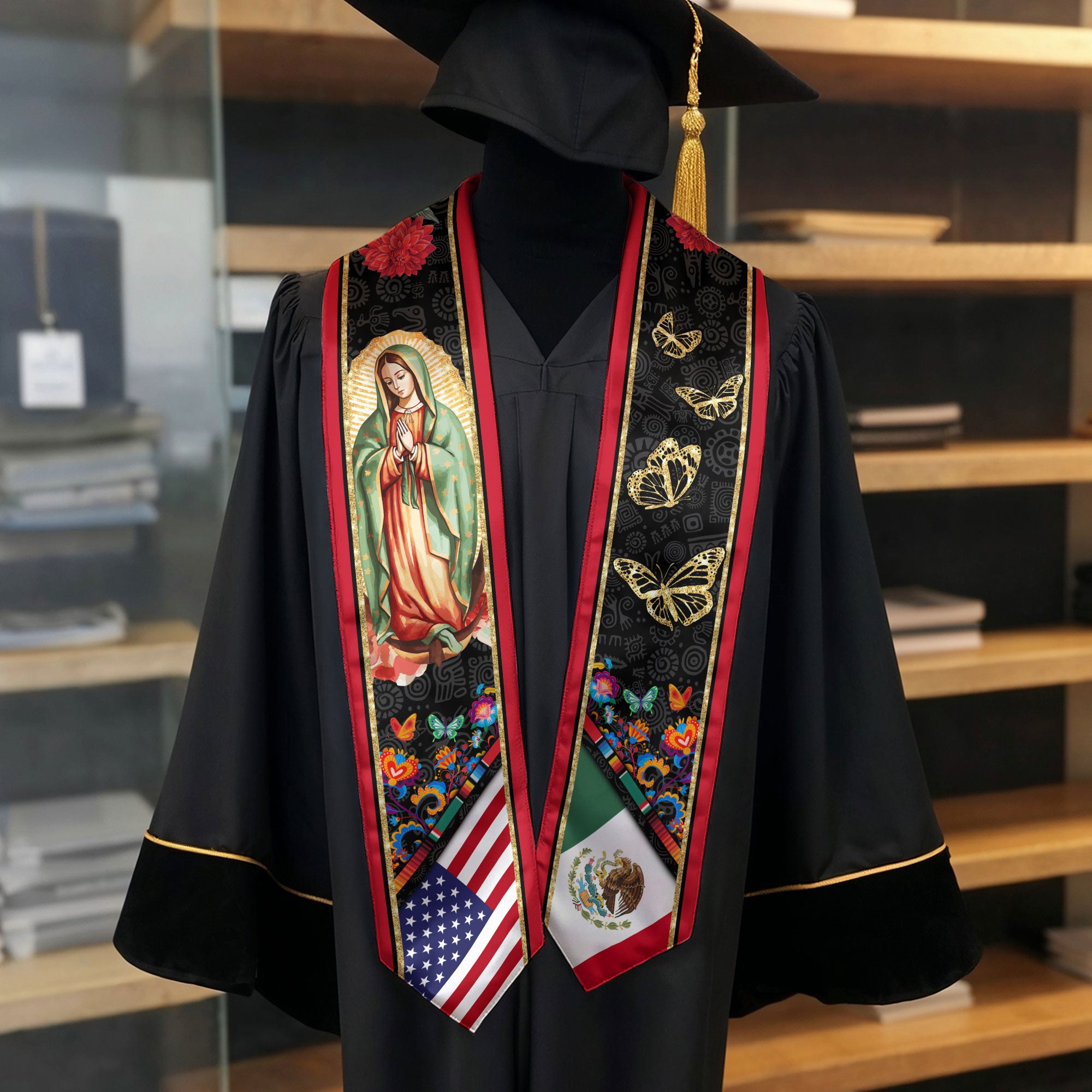 Mexican Graduate Stole Mexico 2026, Graduation Sash for Ceremony