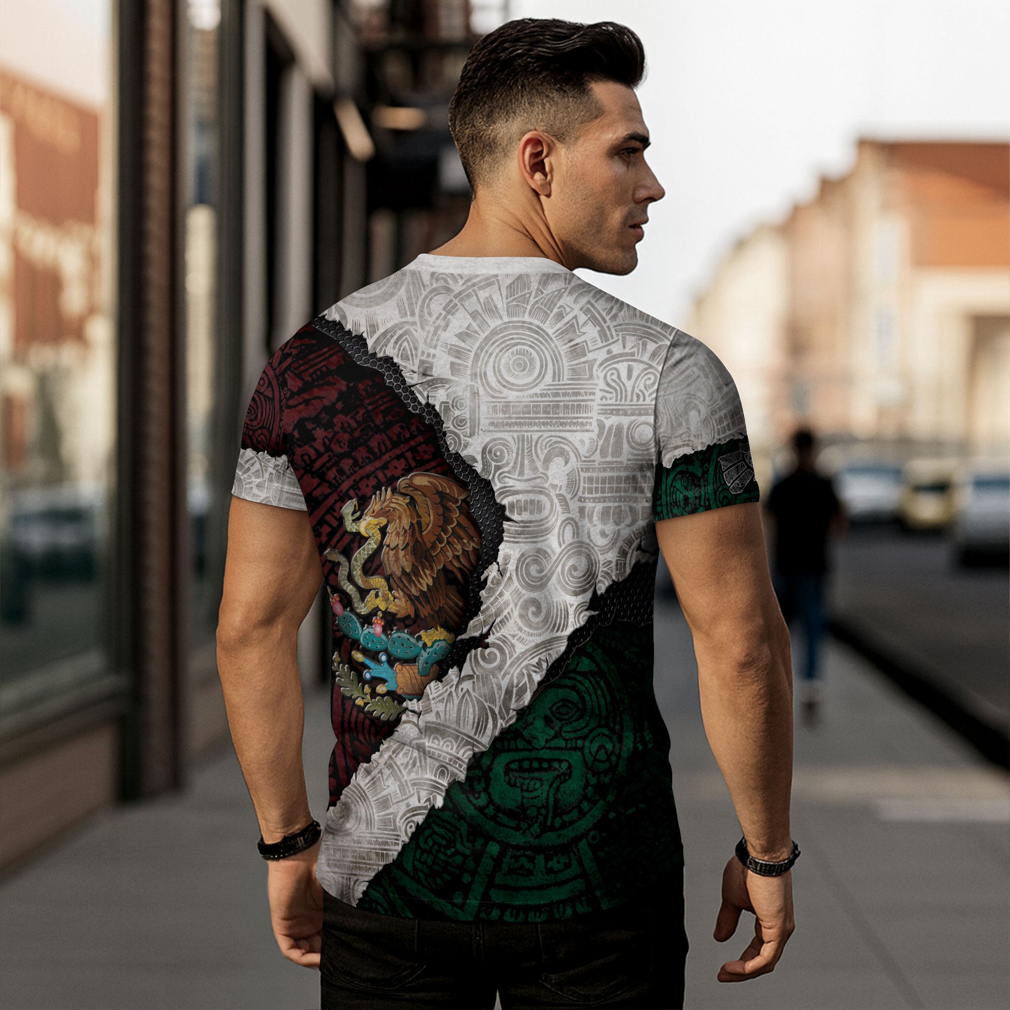 Mexico Flag Aztec Eagle Heritage Pride Warrior Legacy Shirt