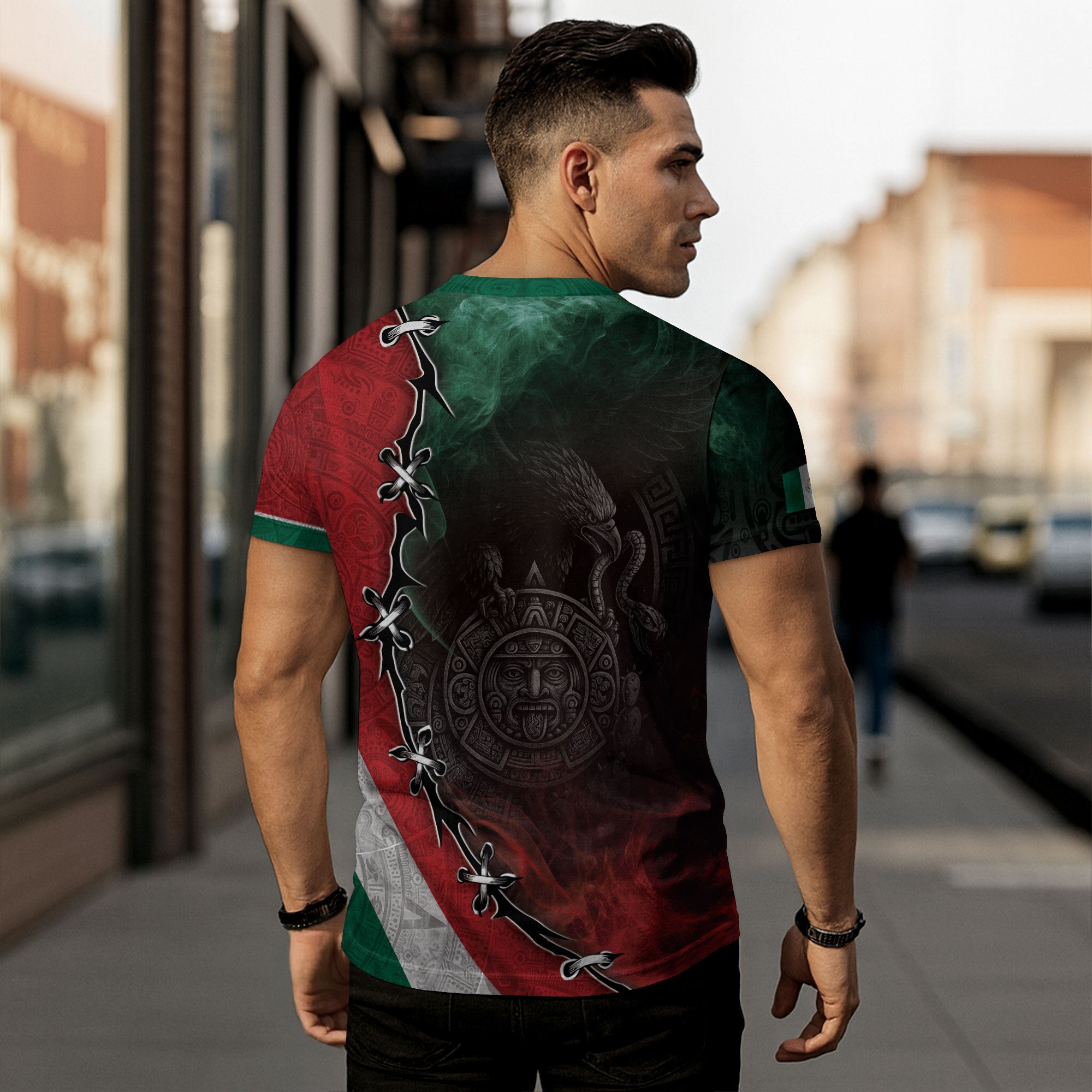 Mexico Flag Eagle Aztec Warrior Heritage Pride Spirit Legacy Shirt