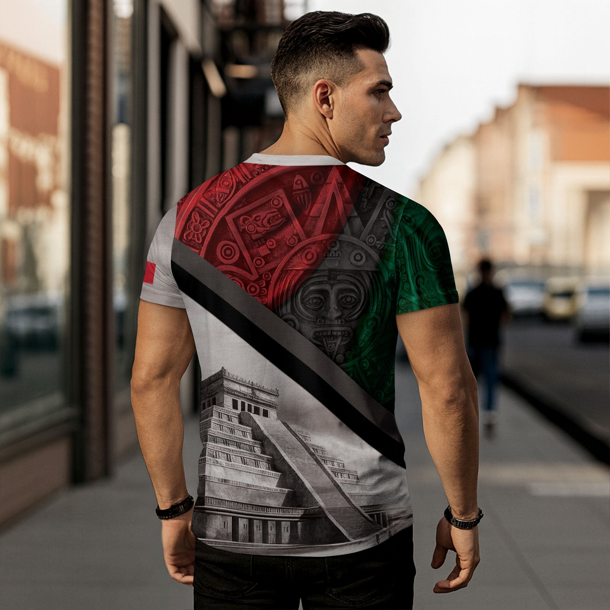 Mexico Flag Pyramid Aztec Heritage Pride Warrior Spirit Legacy Shirt