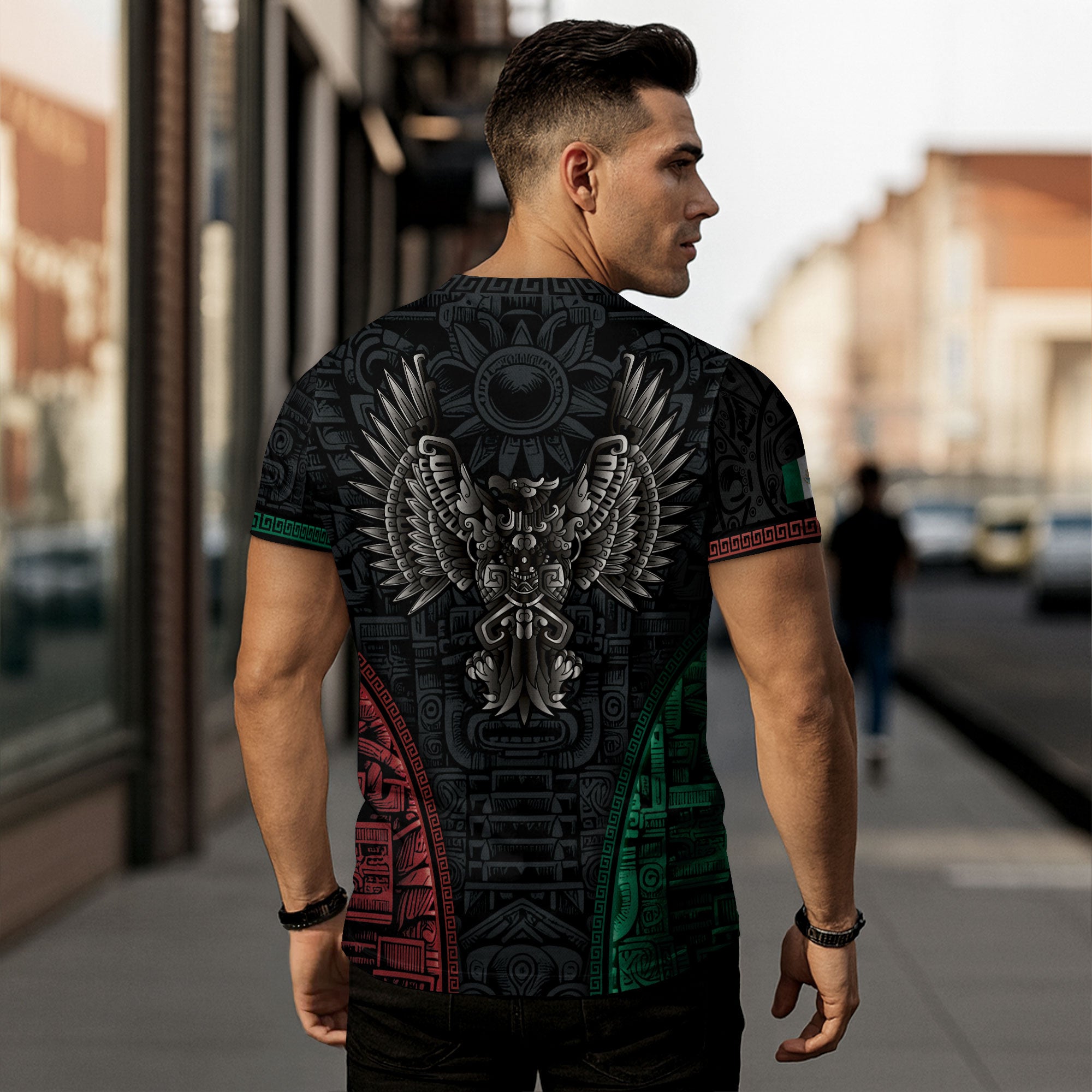 Mexico Flag Aztec Eagle Warrior Heritage Pride Spirit Legacy Shirt