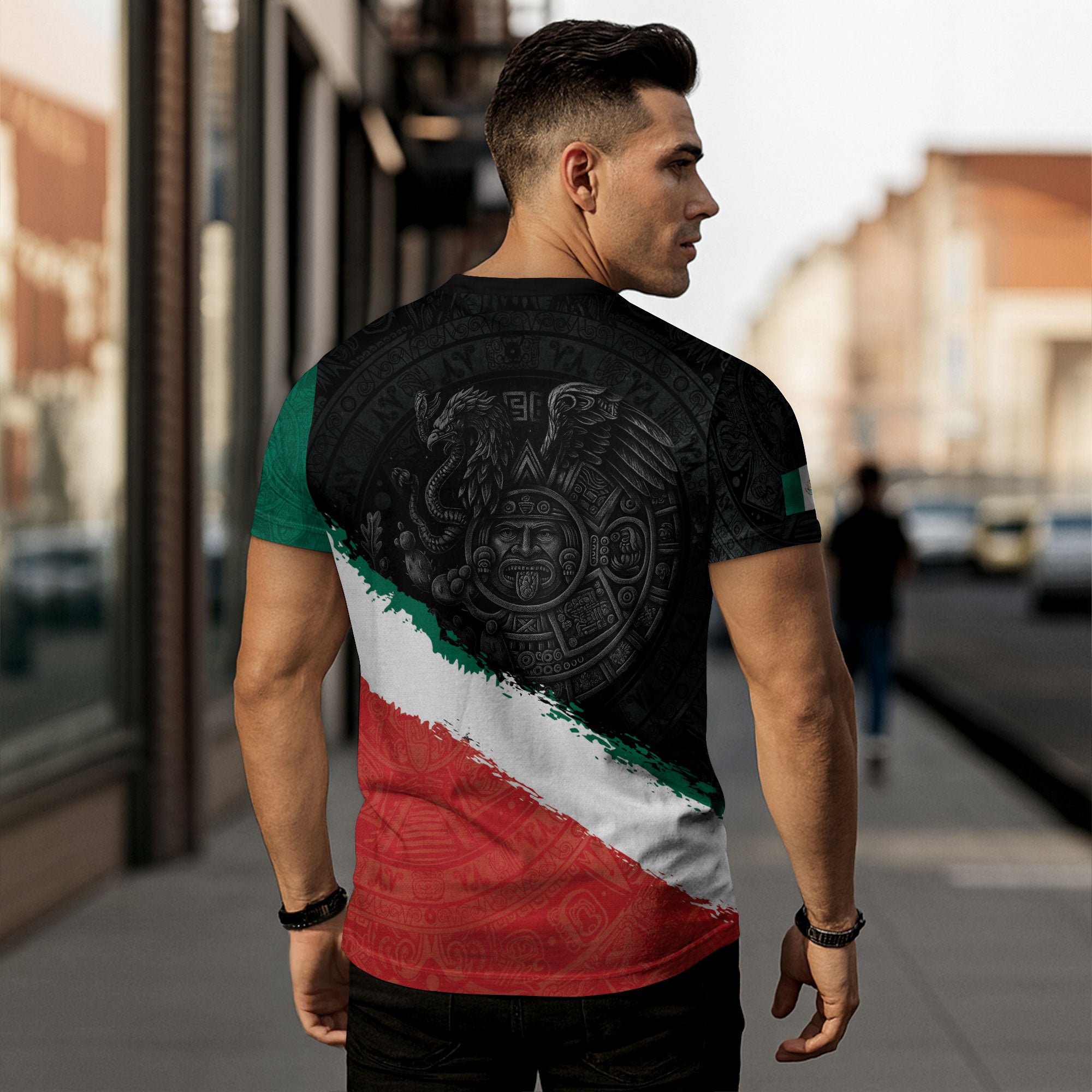Mexico Flag Pyramid Eagle Aztec Heritage Pride Warrior Spirit Shirt