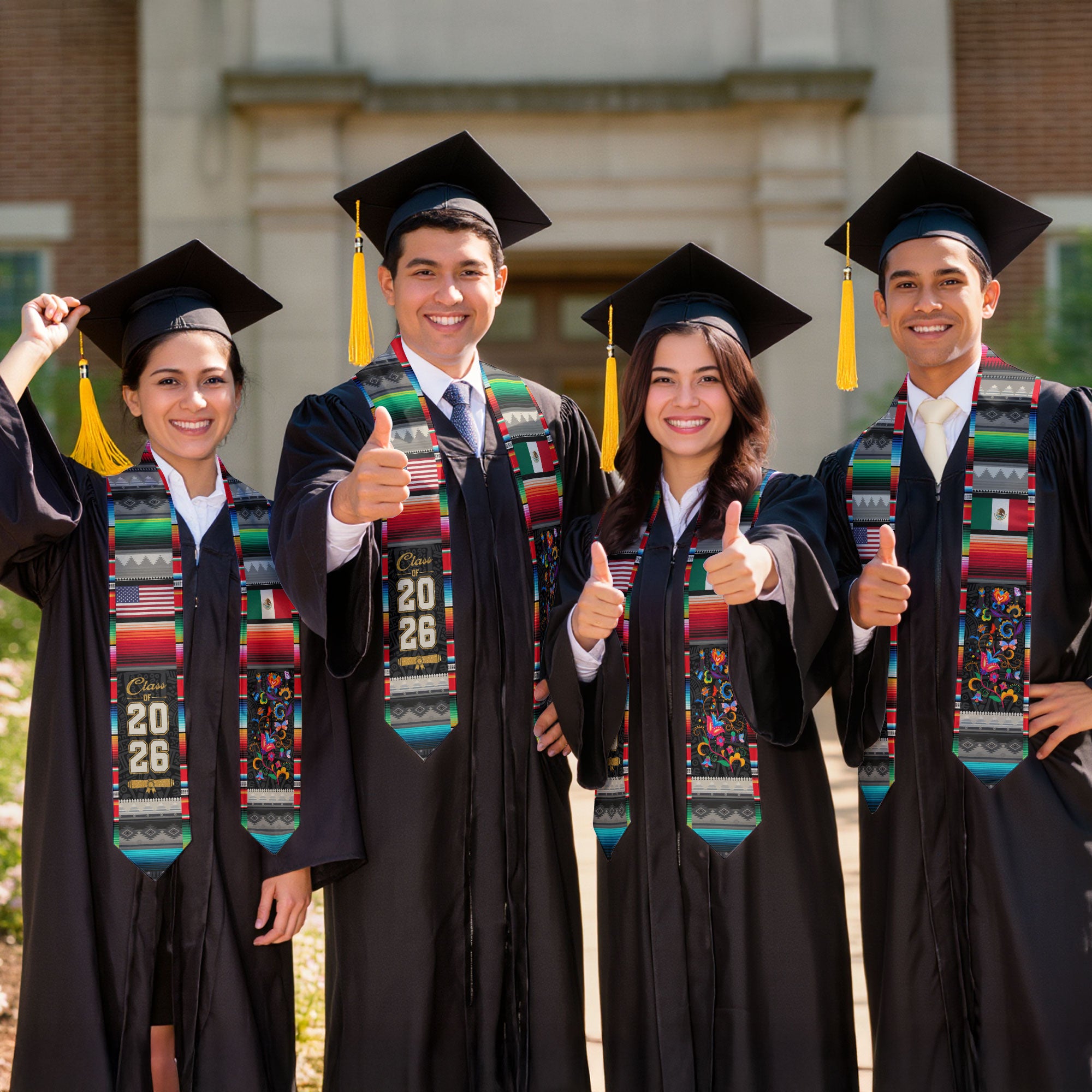 Mexican Stole 2026 Graduation, Mexico Sash for High School and College, Class of 2026